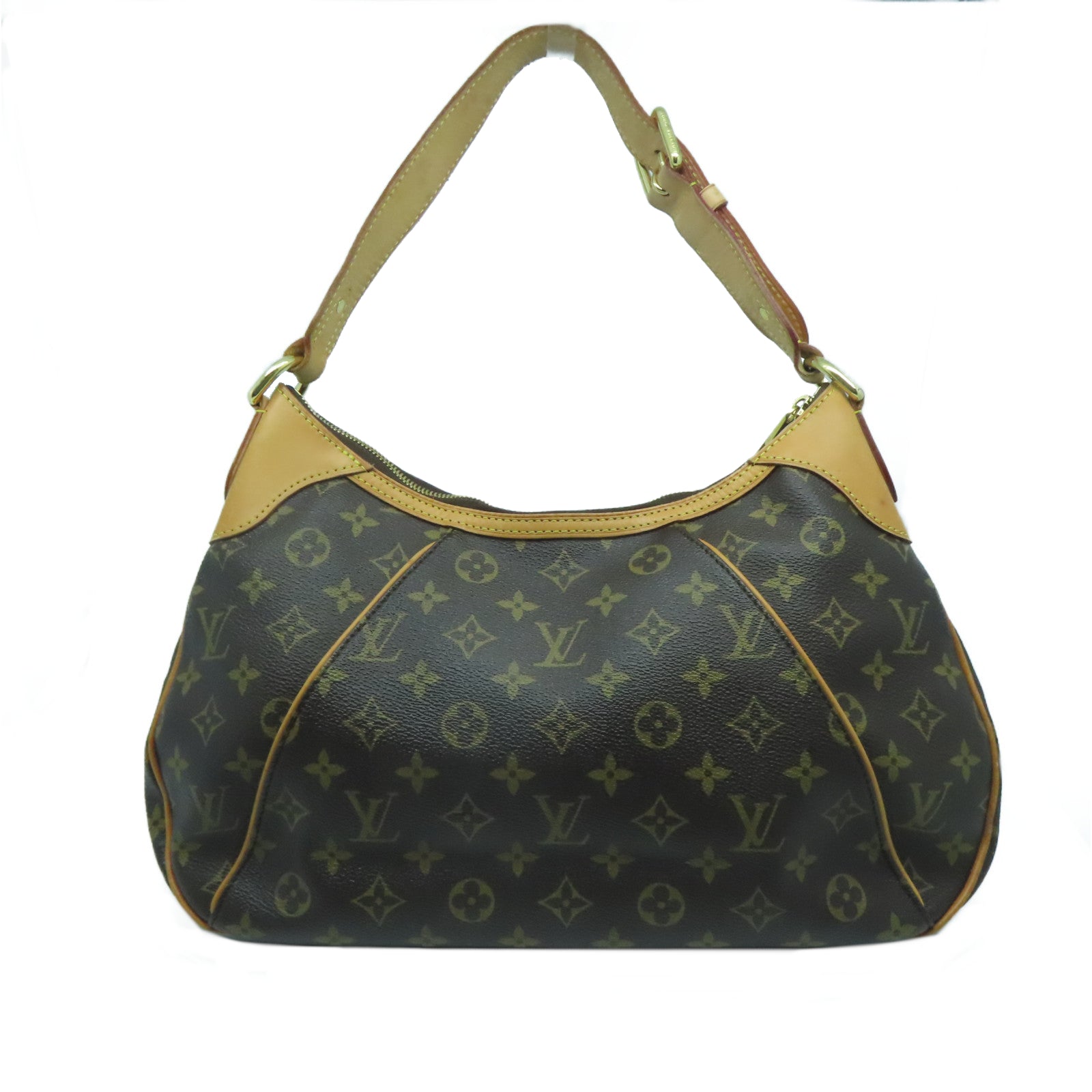 LOUIS VUITTON Monogram Thames GM金扣肩背袋啡色
