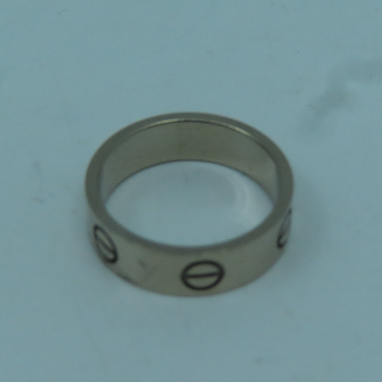 CARTIER 18K白金Love Ring戒指#53/US#6.25
