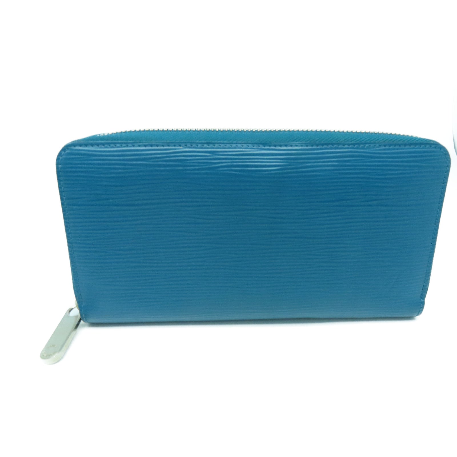 LOUIS VUITTON Epi Zipper Wallet银扣长钱包蓝色