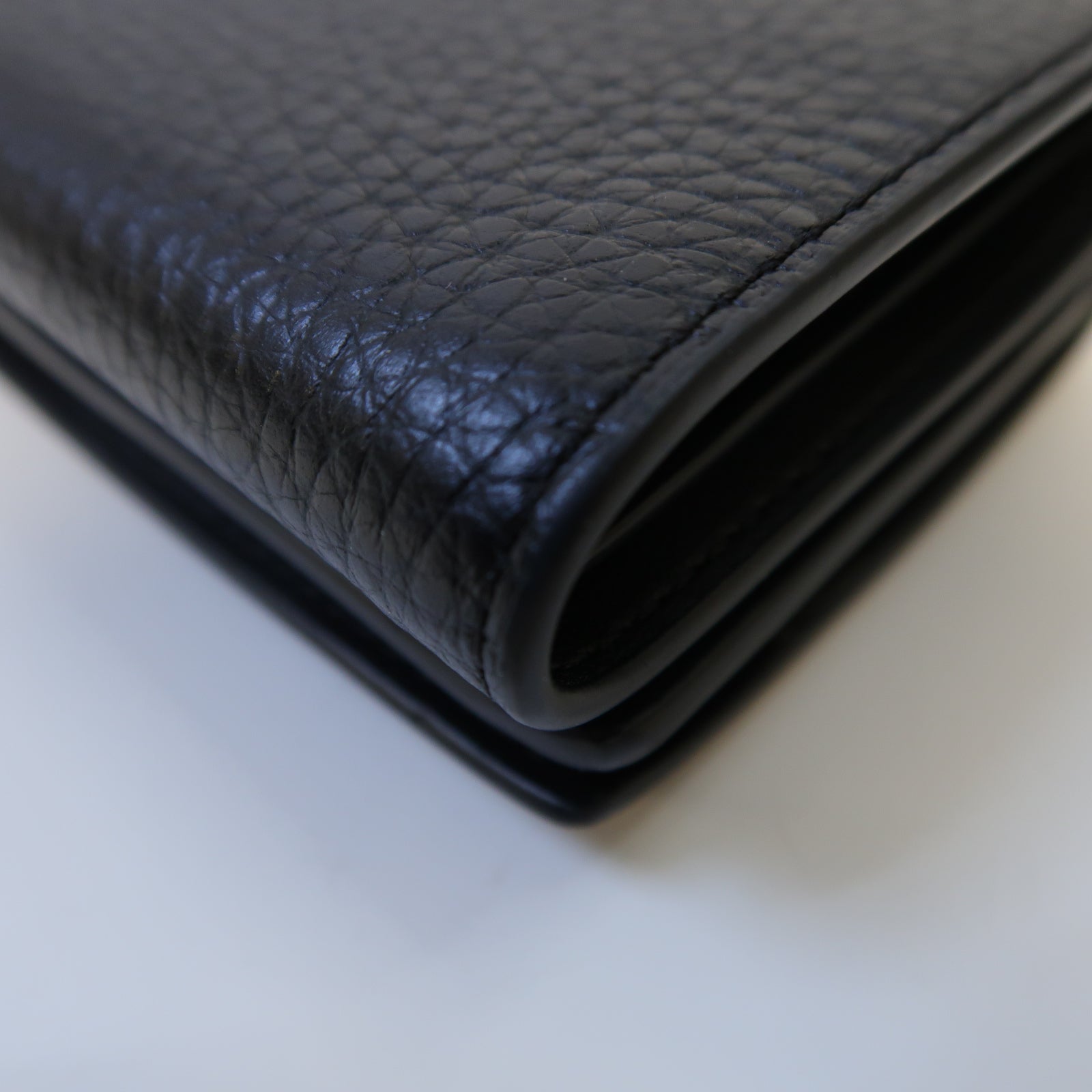 COACH 牛皮皮革Wallet金扣錢包黑色