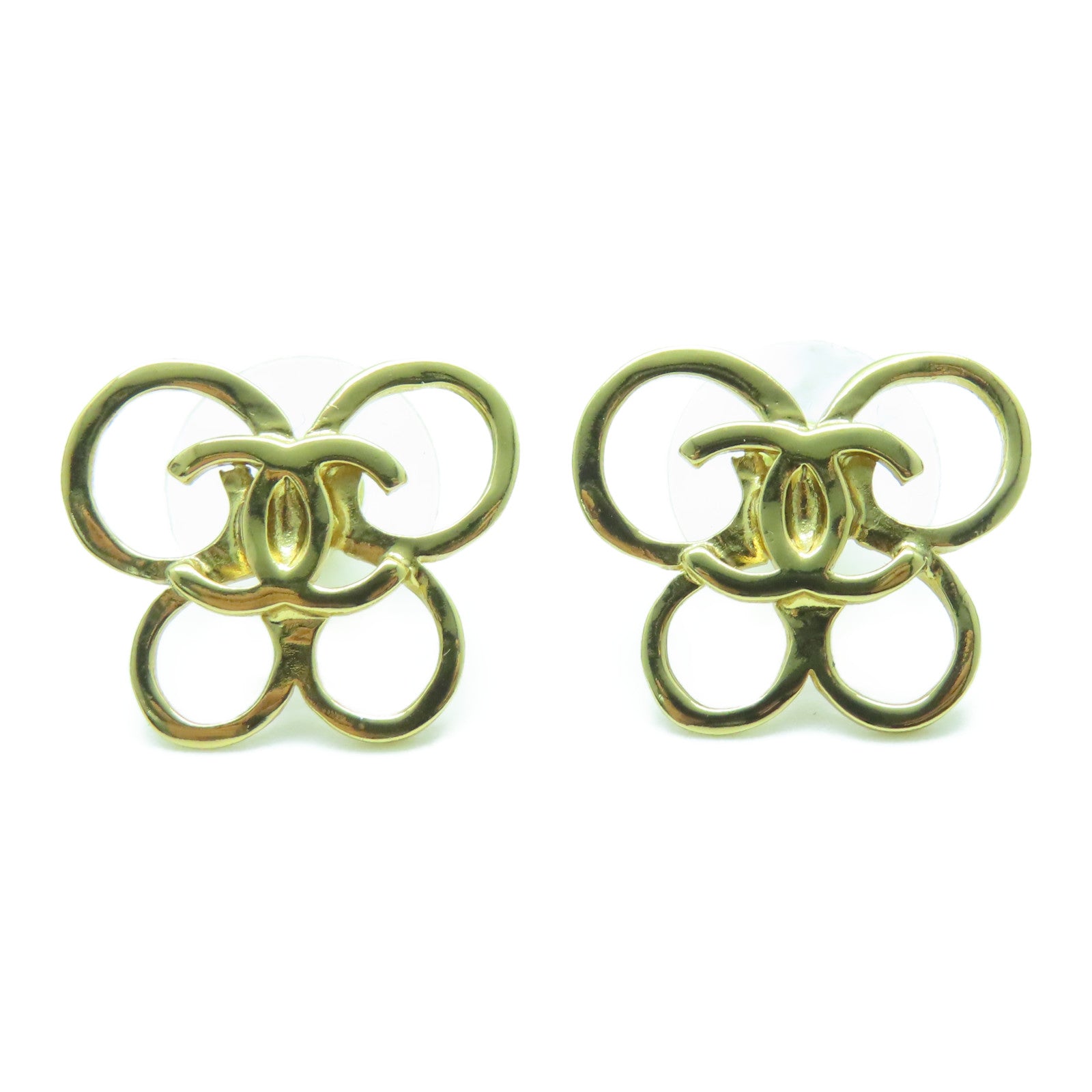 CHANEL 金属Earrings耳环金色