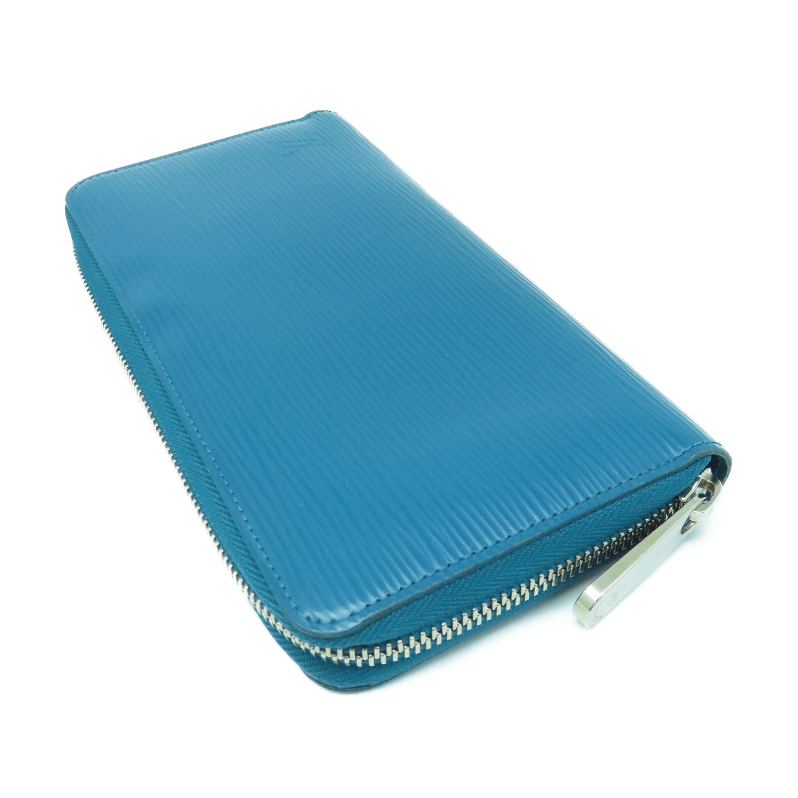 LOUIS VUITTON Epi Zipper Wallet银扣长钱包蓝色