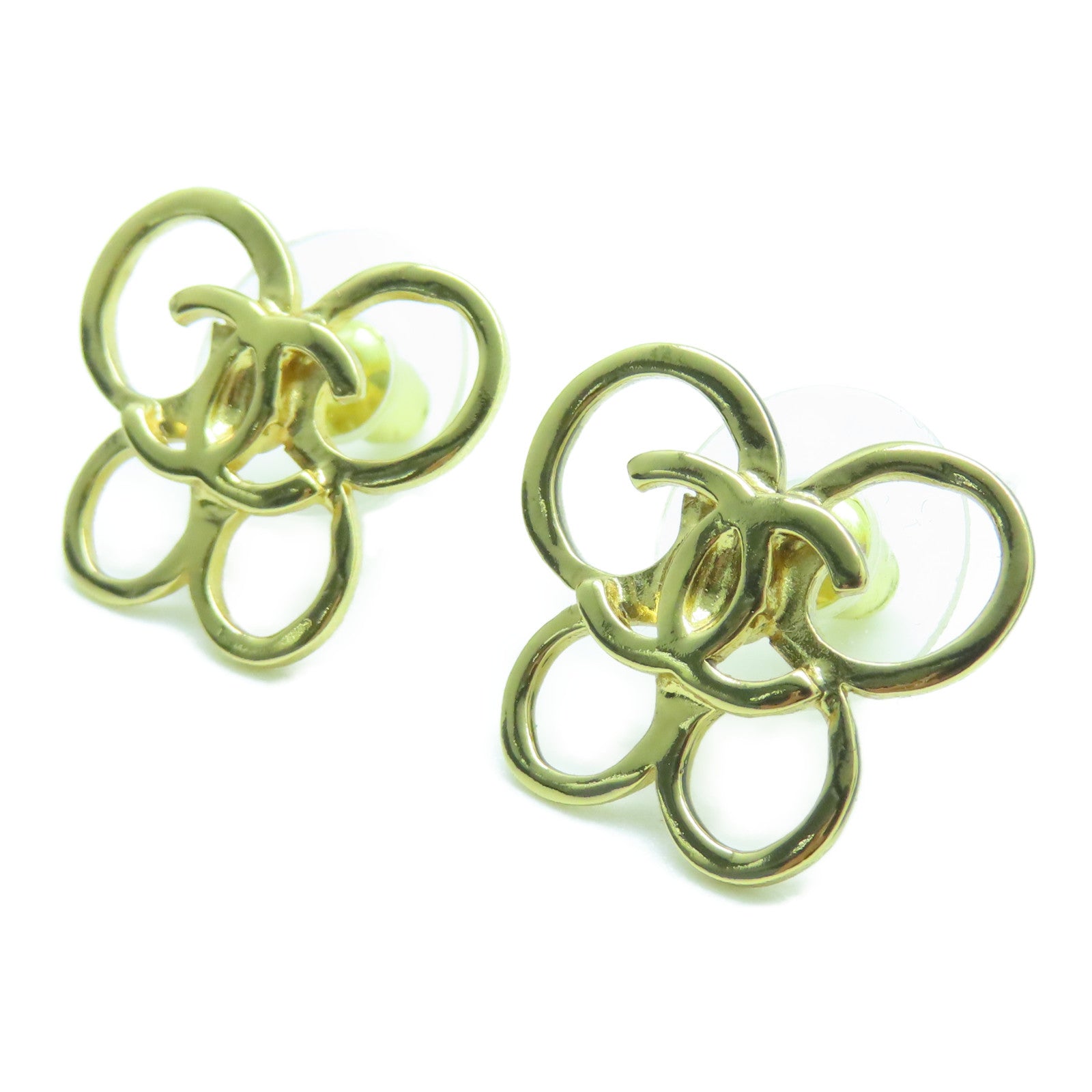 CHANEL 金属Earrings耳环金色