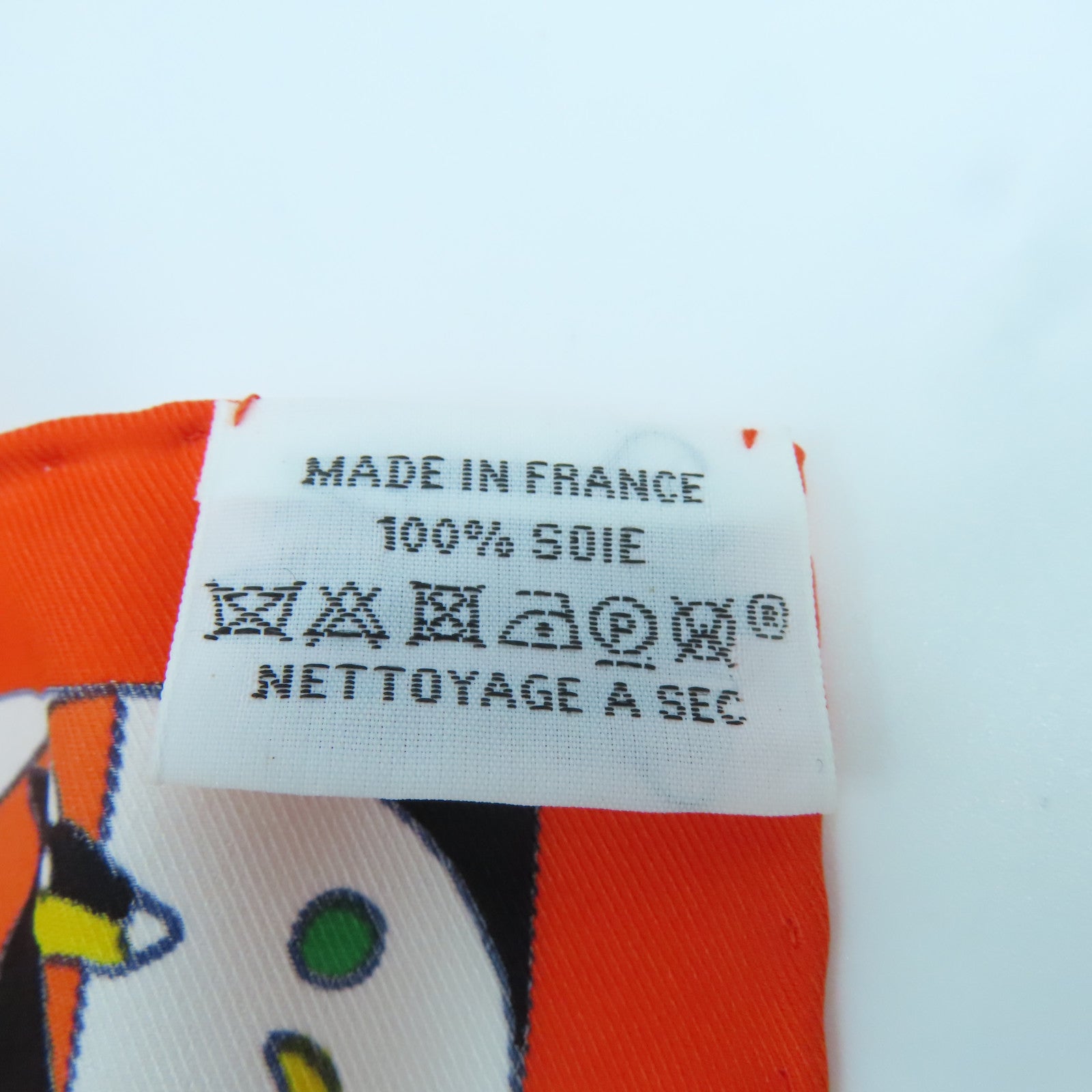HERMES Silk Scarf 70x70 Scarf Orange Color