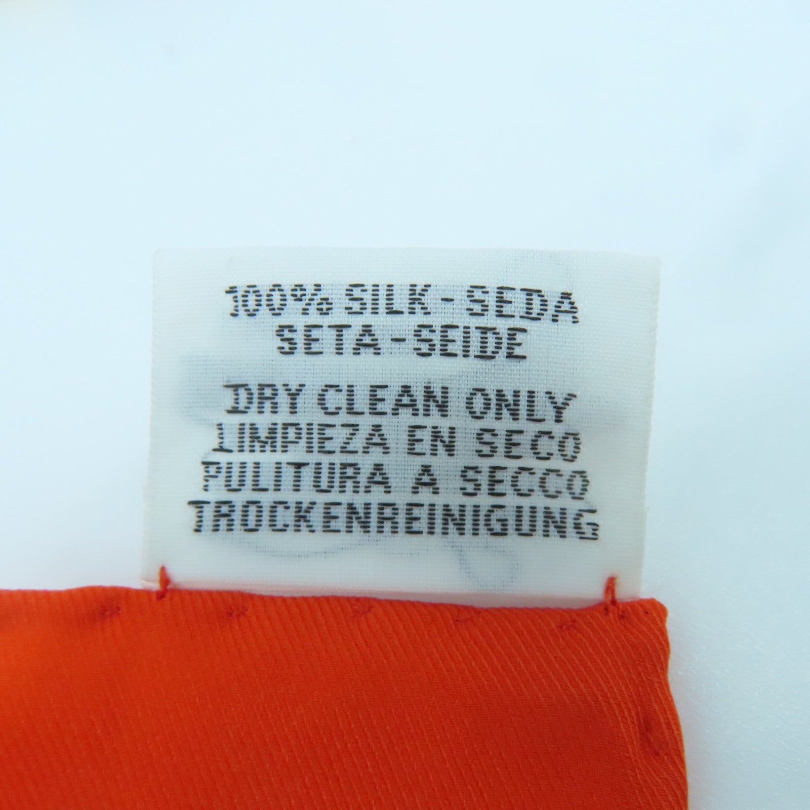 HERMES Silk Scarf 70x70 Scarf Orange Color