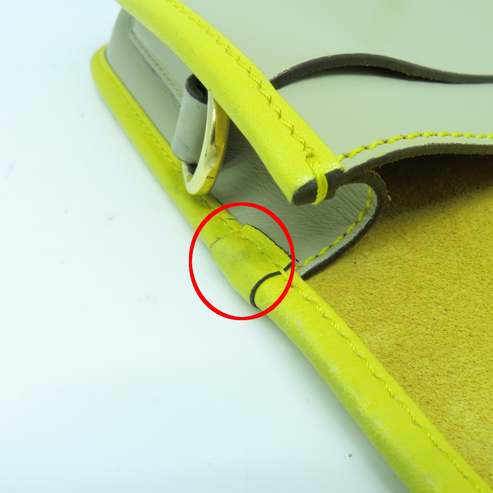 LOEWE 牛皮皮革Shoulder Bag金扣肩背袋灰色/粉紅色
