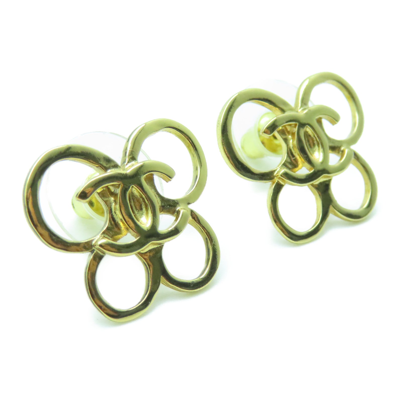 CHANEL 金属Earrings耳环金色