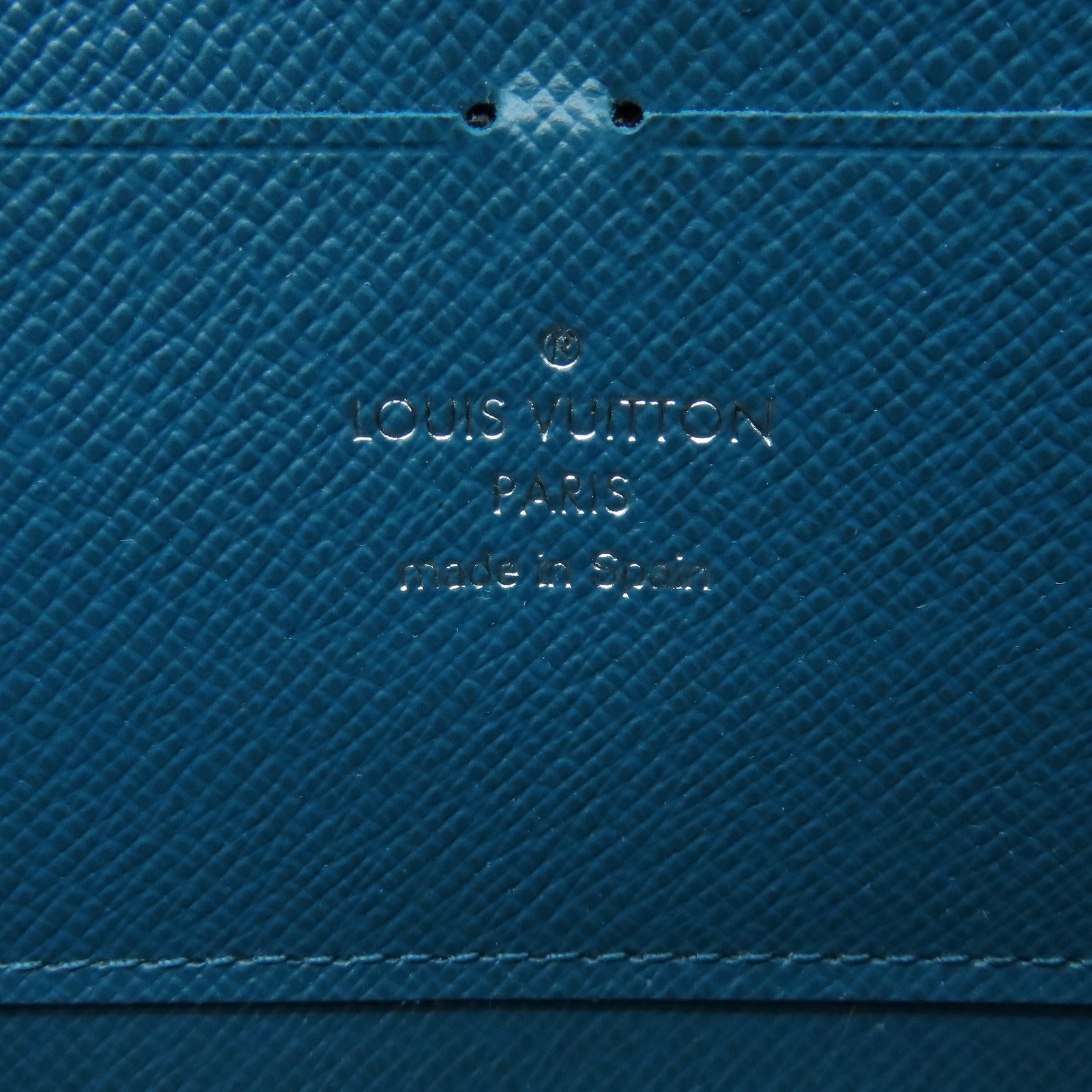 LOUIS VUITTON Epi Zipper Wallet银扣长钱包蓝色
