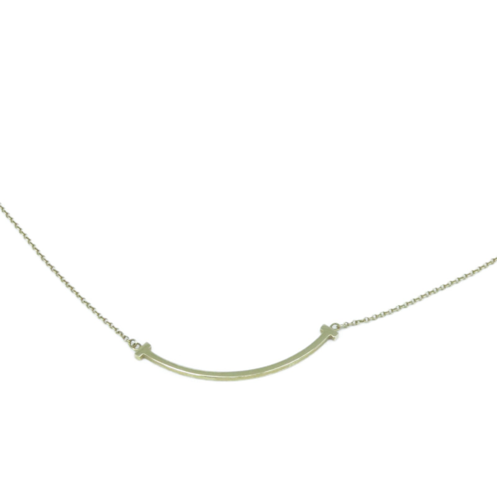 TIFFANY＆CO 18K玫瑰金Small T Smile Pendant金扣項鍊