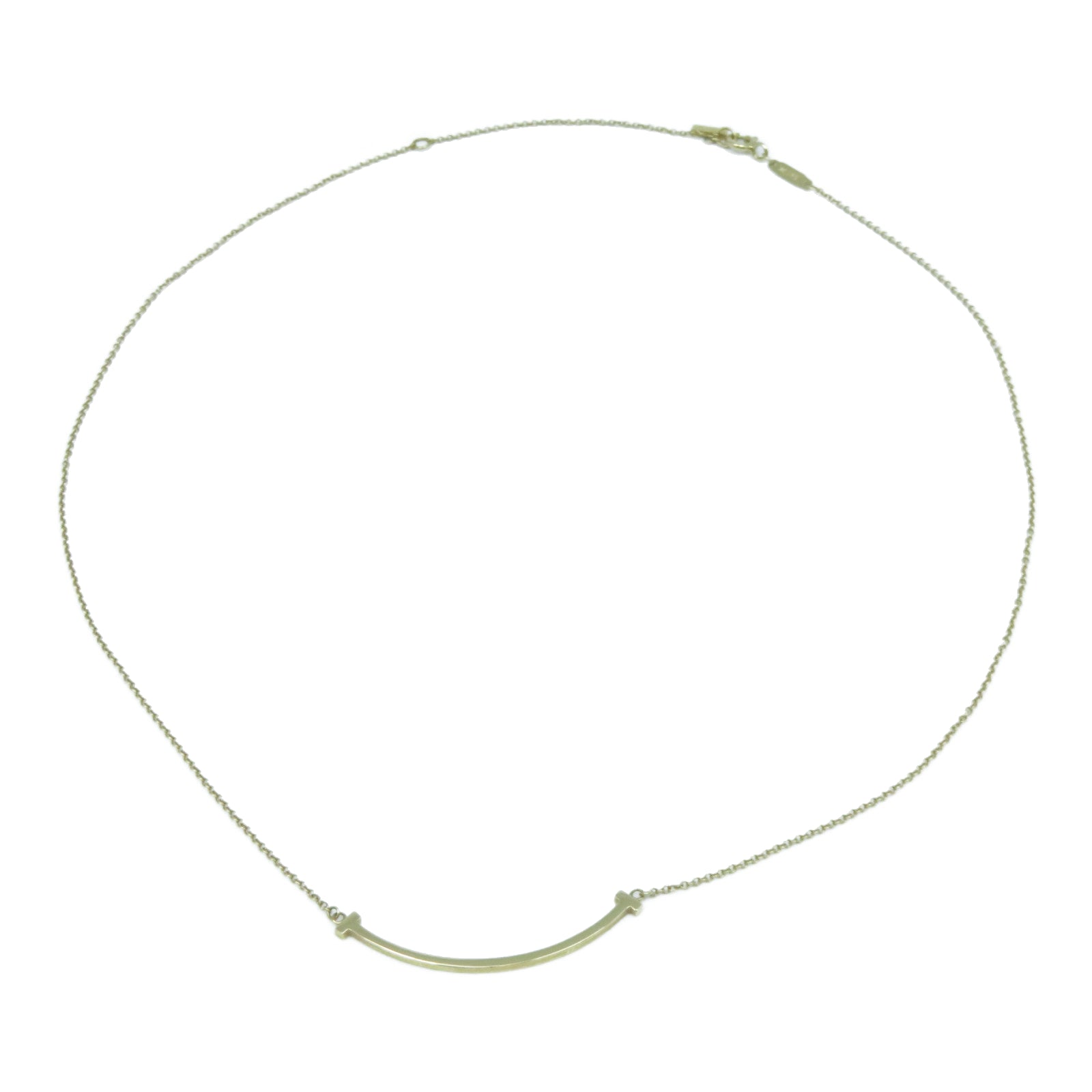 TIFFANY＆CO 18K玫瑰金Small T Smile Pendant金扣項鍊