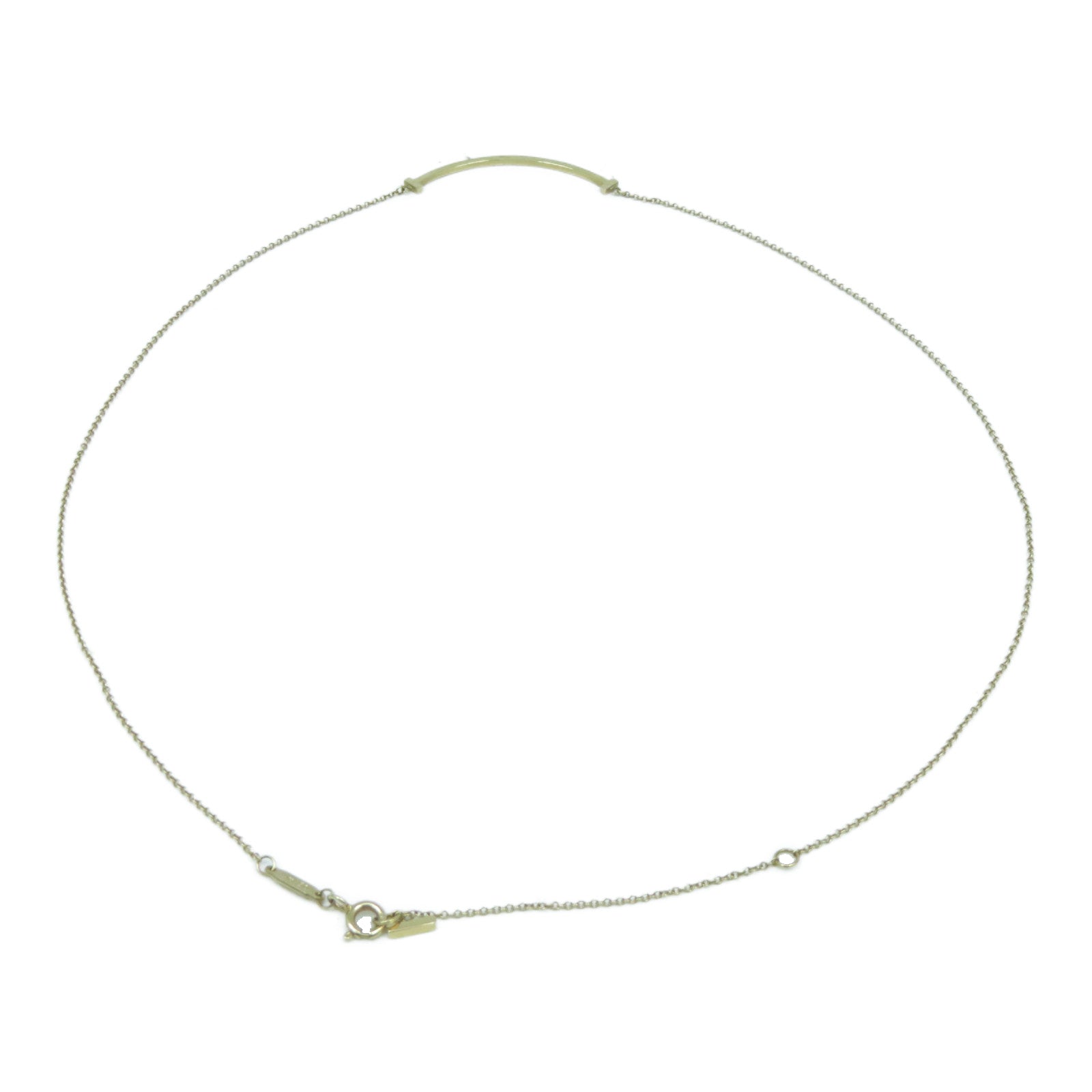TIFFANY＆CO 18K玫瑰金Small T Smile Pendant金扣項鍊
