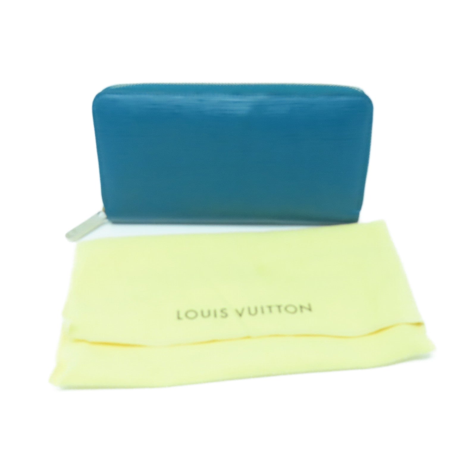 LOUIS VUITTON Epi Zipper Wallet银扣长钱包蓝色