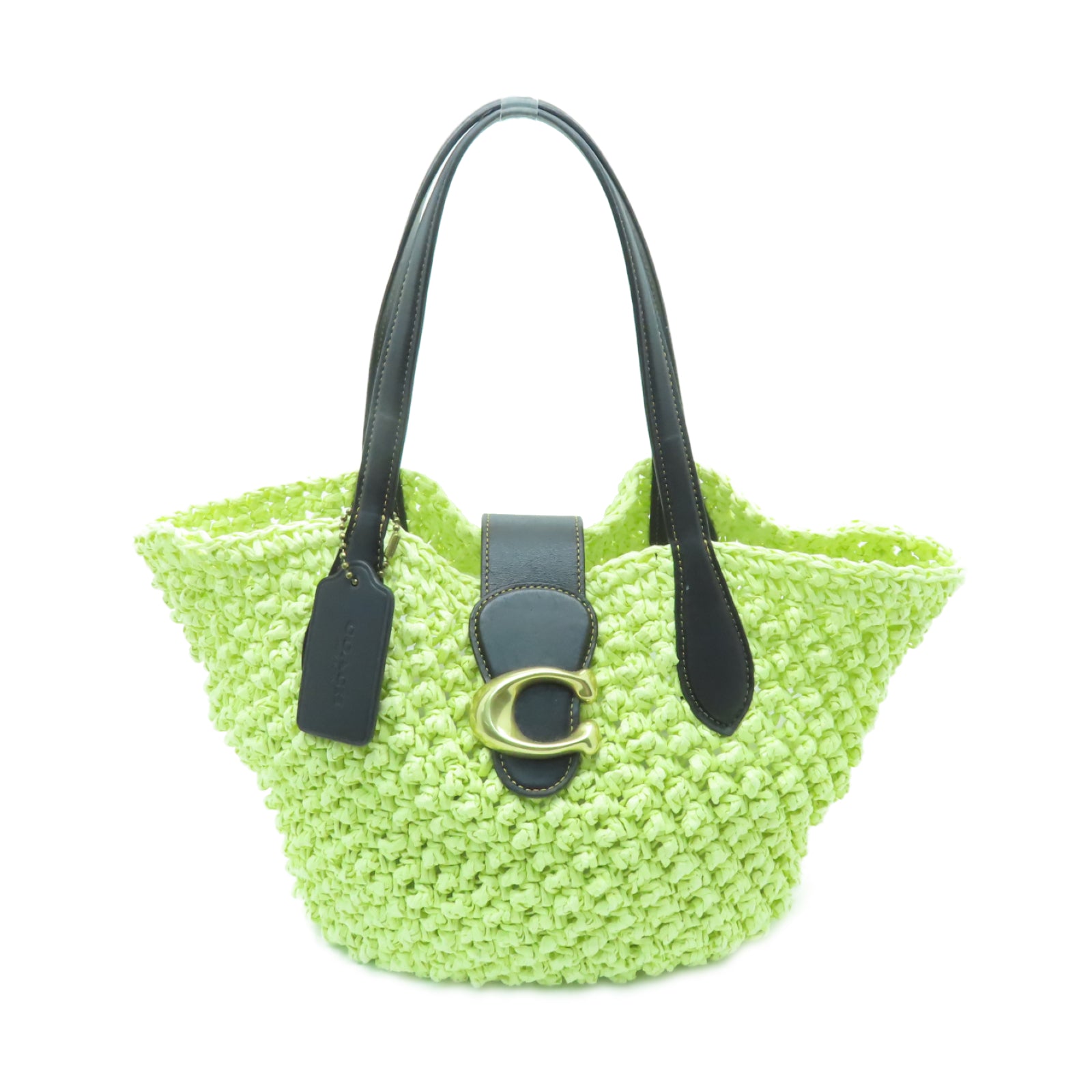 COACH 【激減優惠】Handbag金扣手挽袋綠色