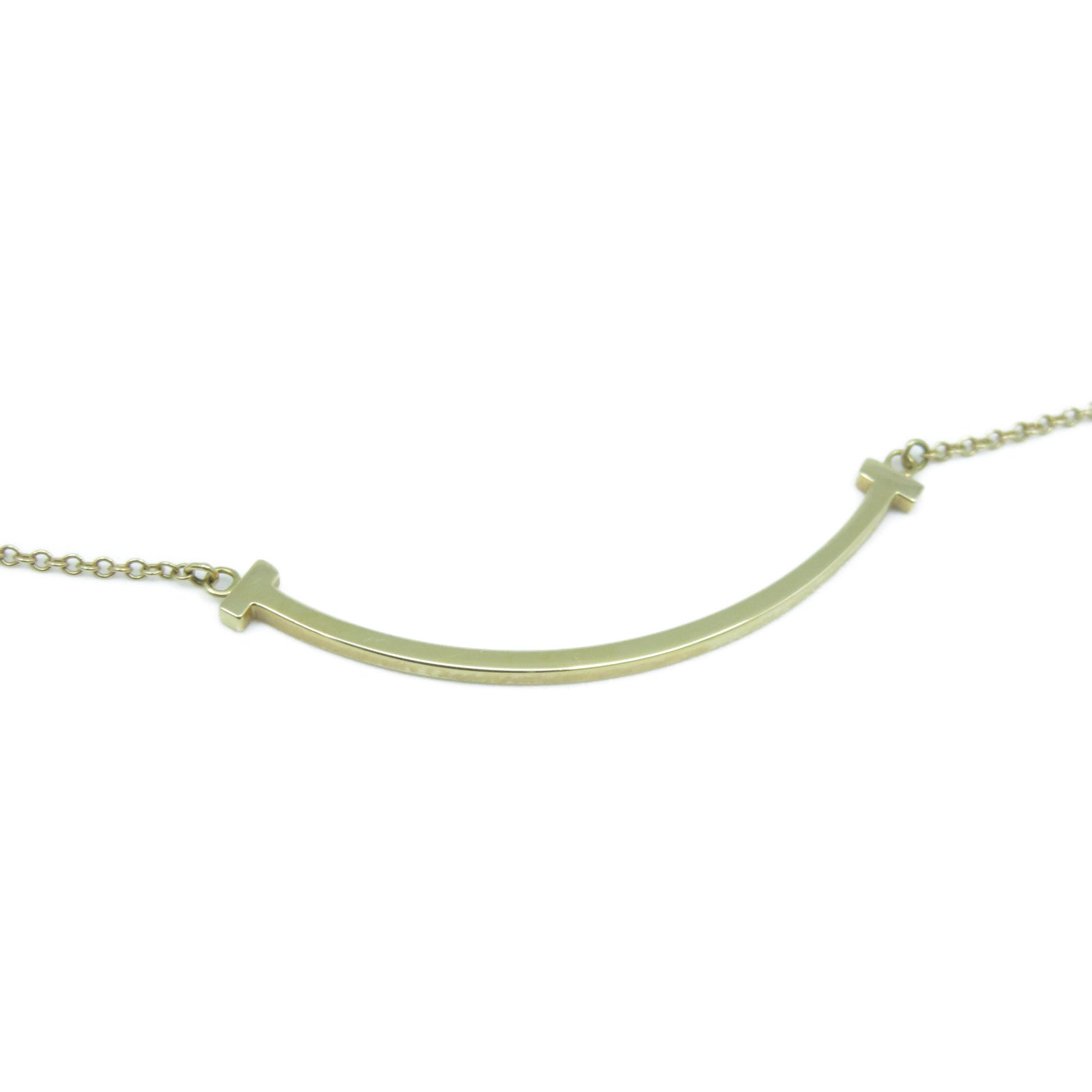 TIFFANY＆CO 18K玫瑰金Small T Smile Pendant金扣項鍊
