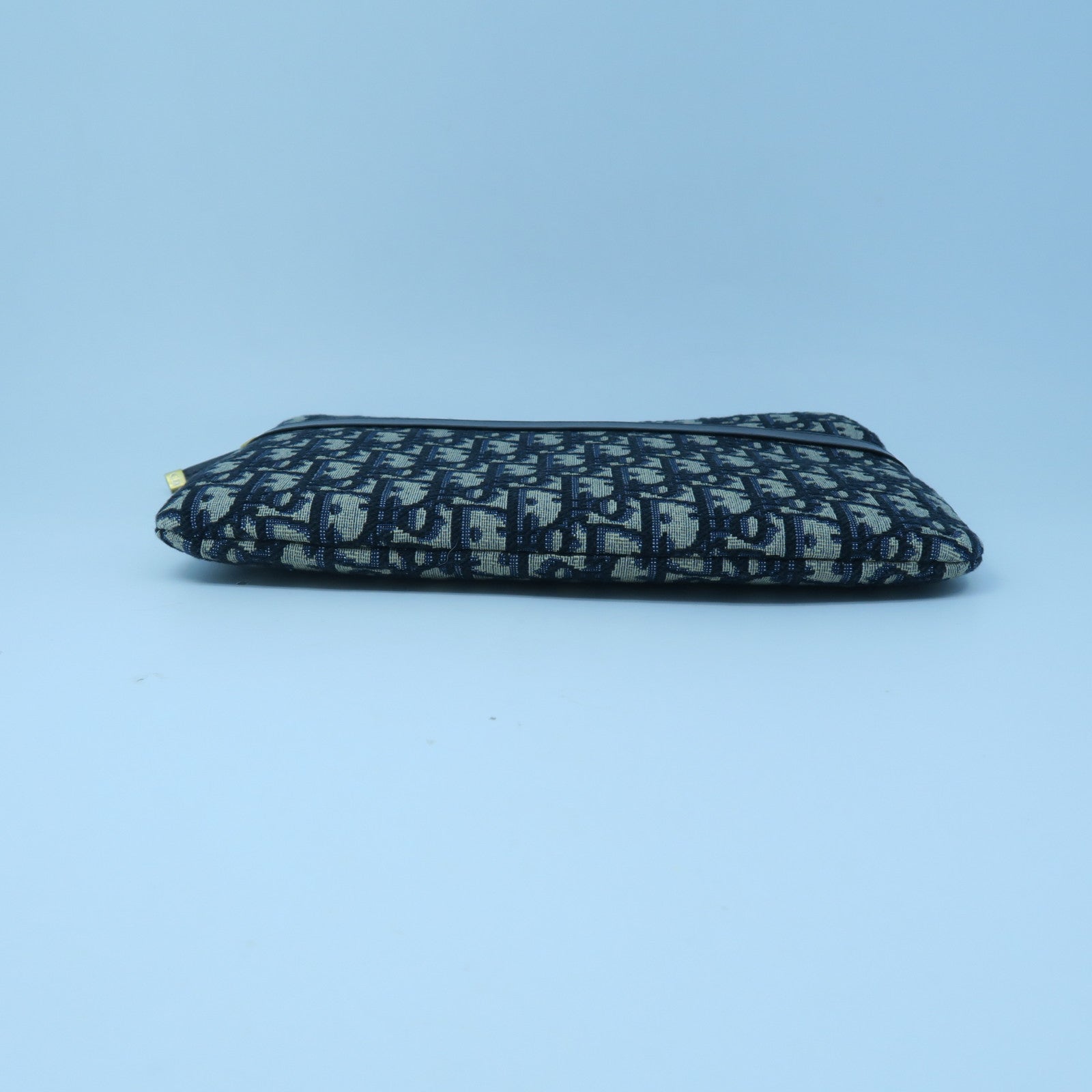 Dior Canvas Travel Kit Silver Buckle Clutch Dark Blue