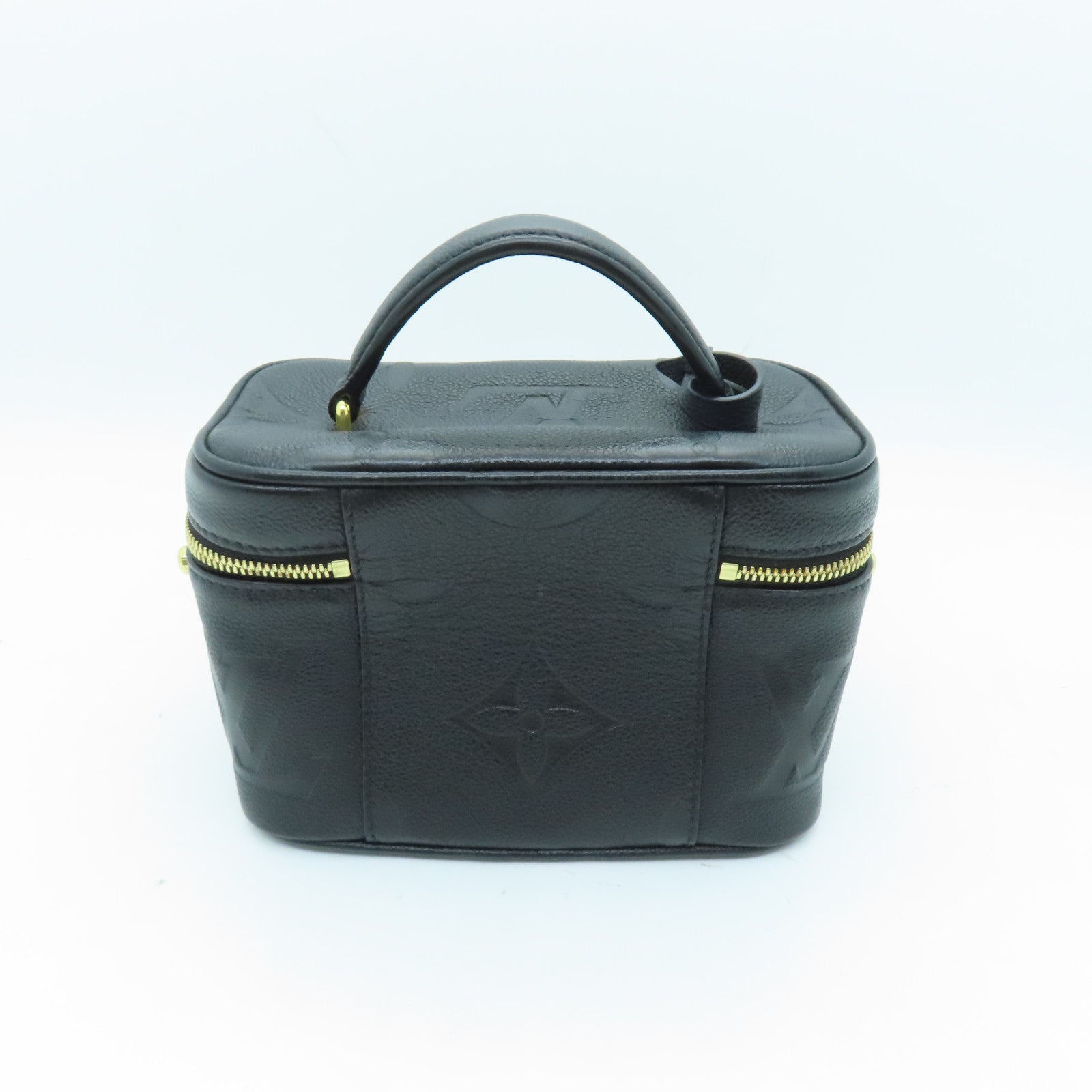 LOUIS VUITTON Monogram Empreinte Vanity PM金扣手挽肩背两用袋黑色