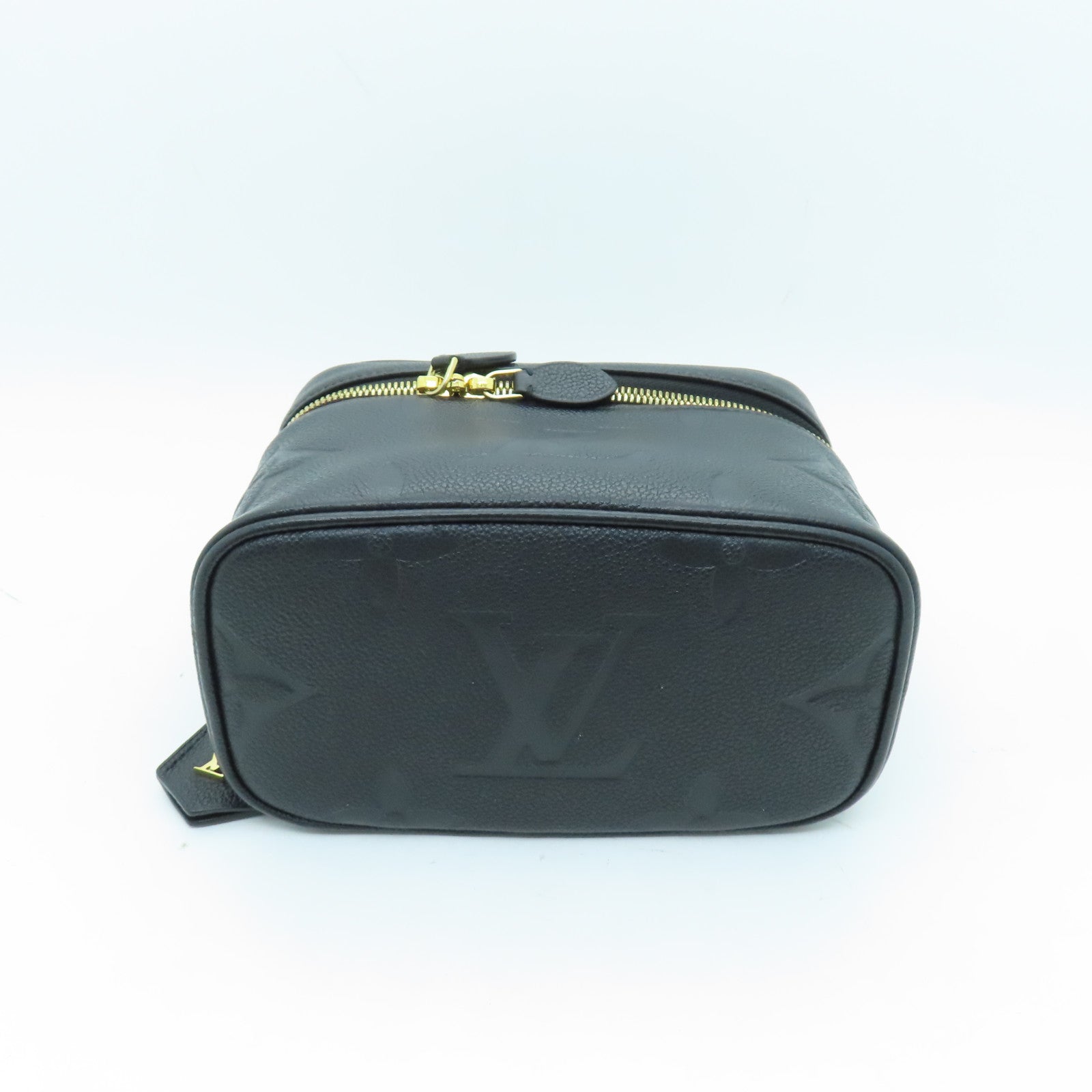 LOUIS VUITTON Monogram Empreinte Vanity PM金扣手挽肩背两用袋黑色
