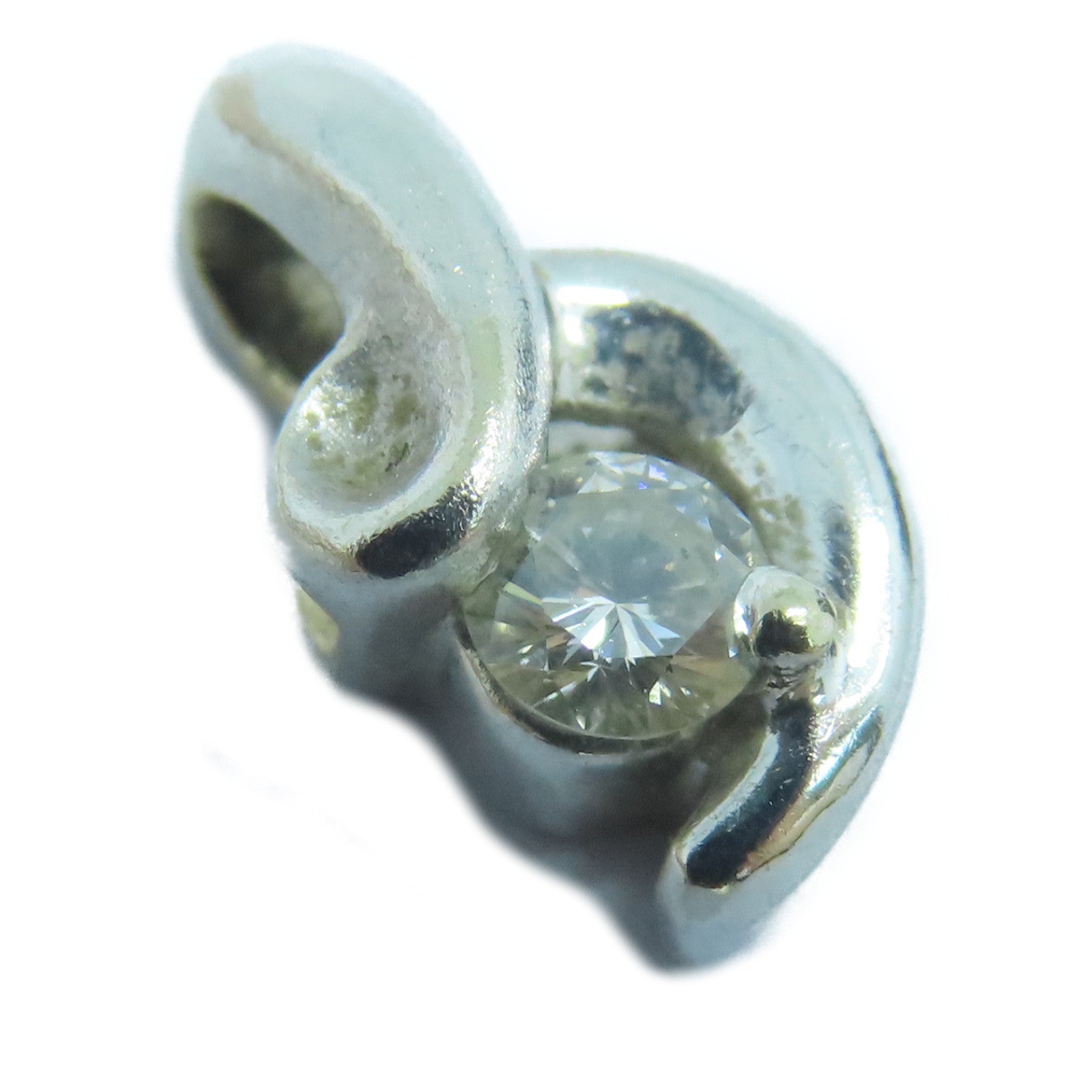 JEWELRY 18K白金Pendant Top钻石吊坠