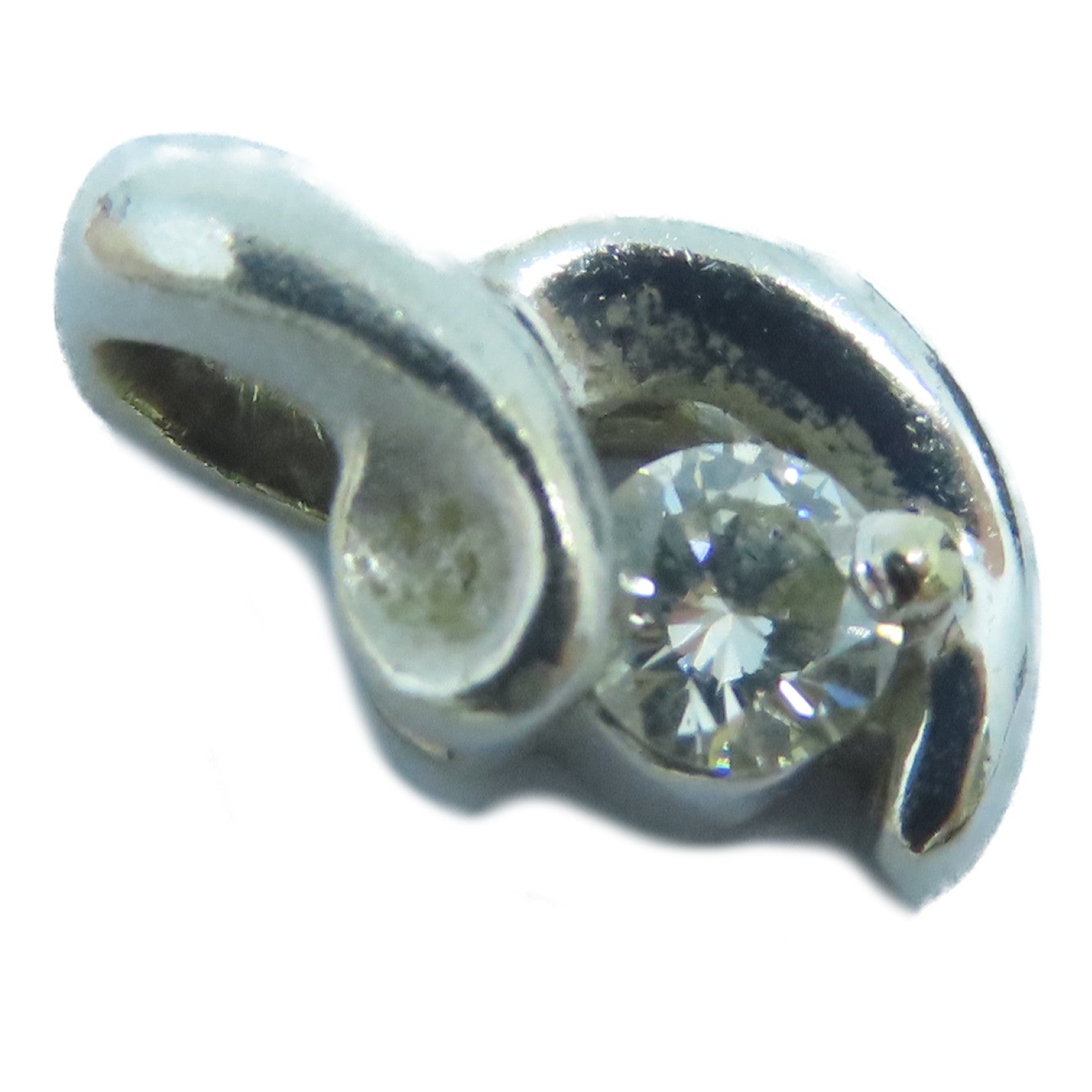 JEWELRY 18K白金Pendant Top钻石吊坠