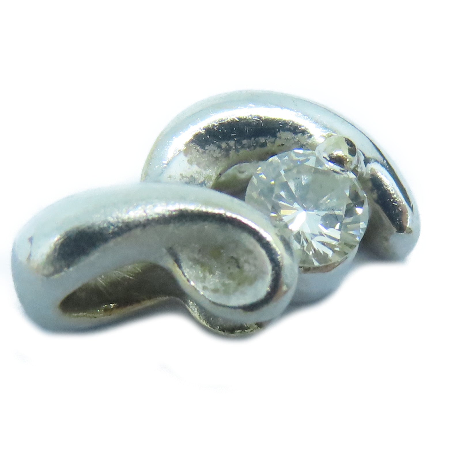 JEWELRY 18K白金Pendant Top钻石吊坠