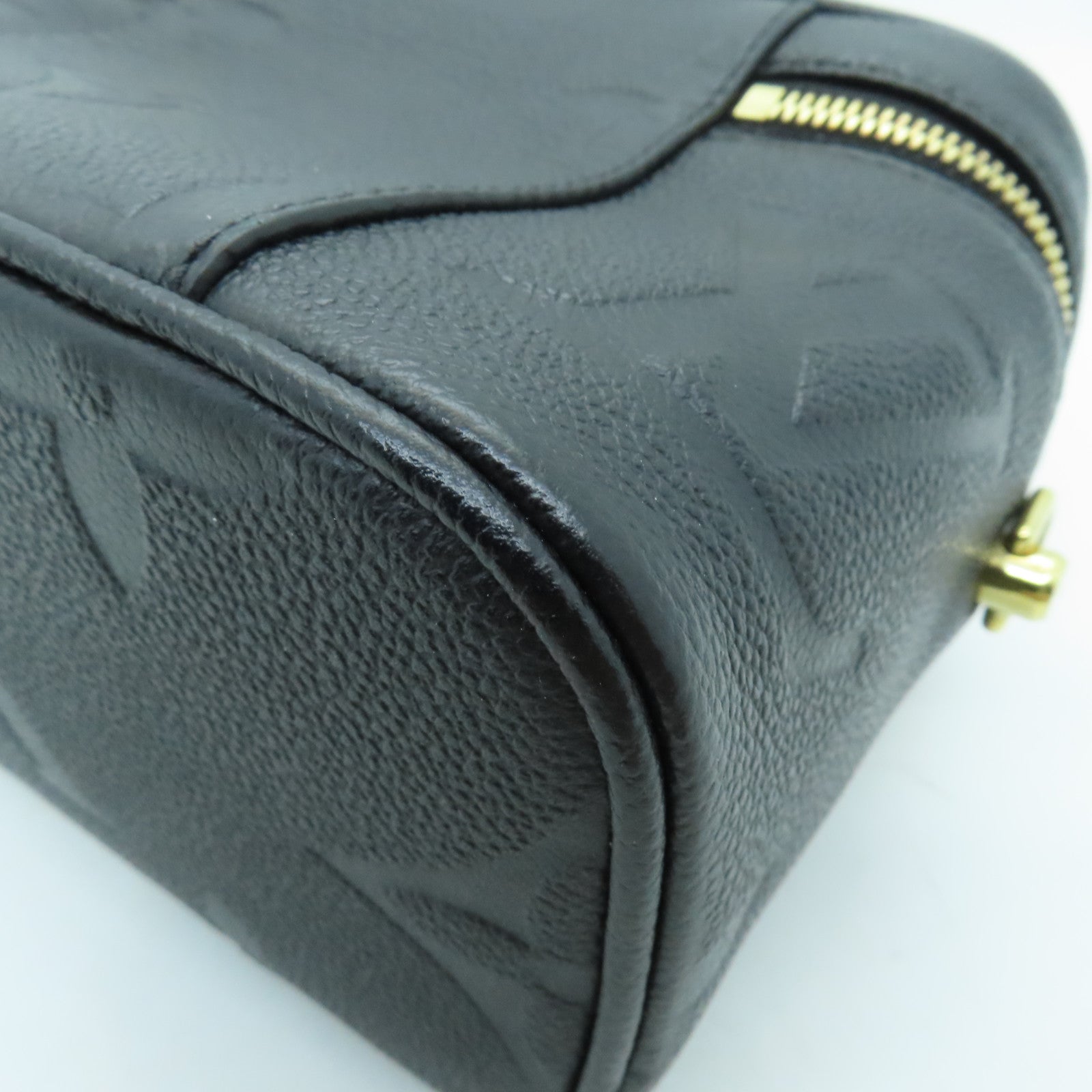 LOUIS VUITTON Monogram Empreinte Vanity PM金扣手挽肩背两用袋黑色