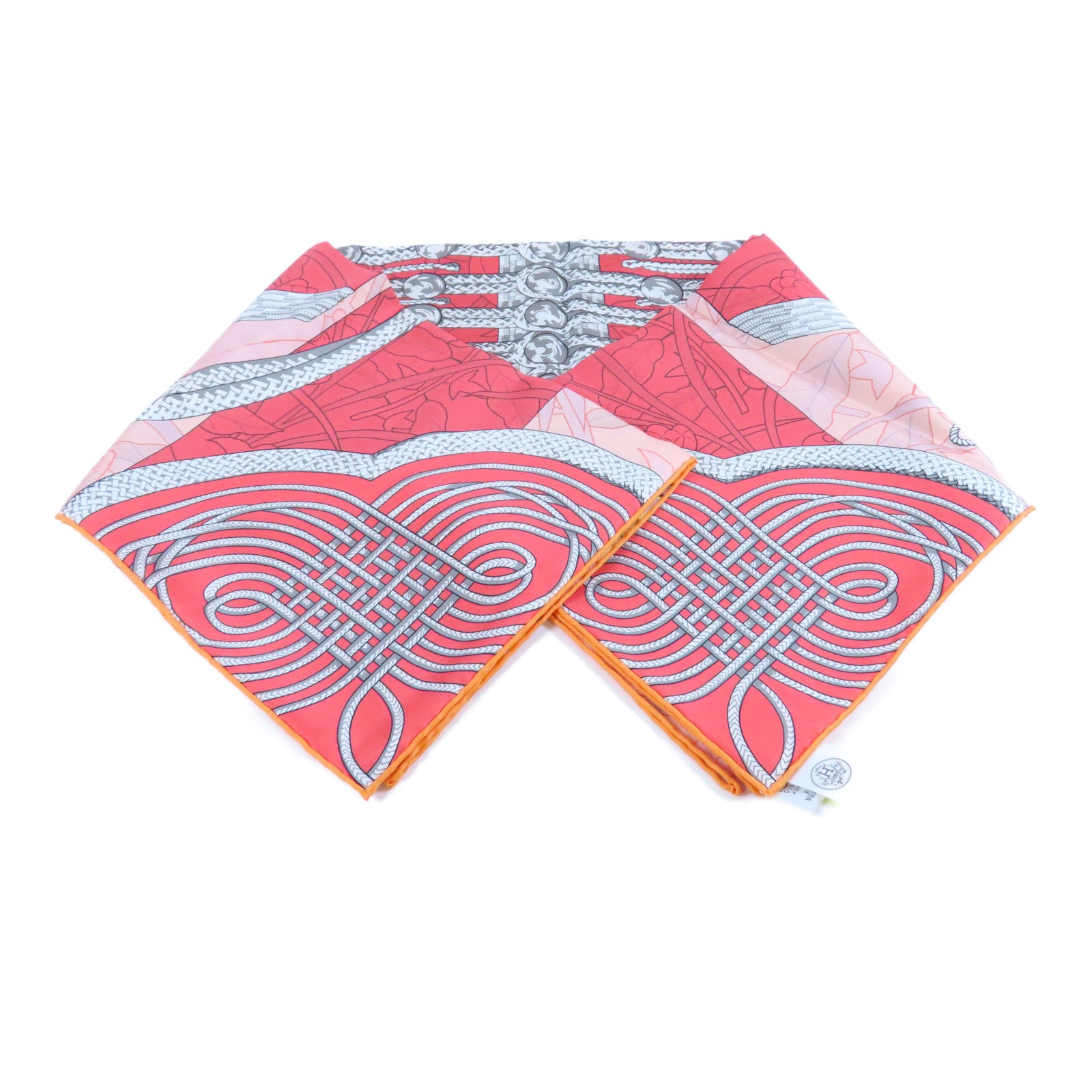 HERMES 絲質Scarf絲巾粉紅色