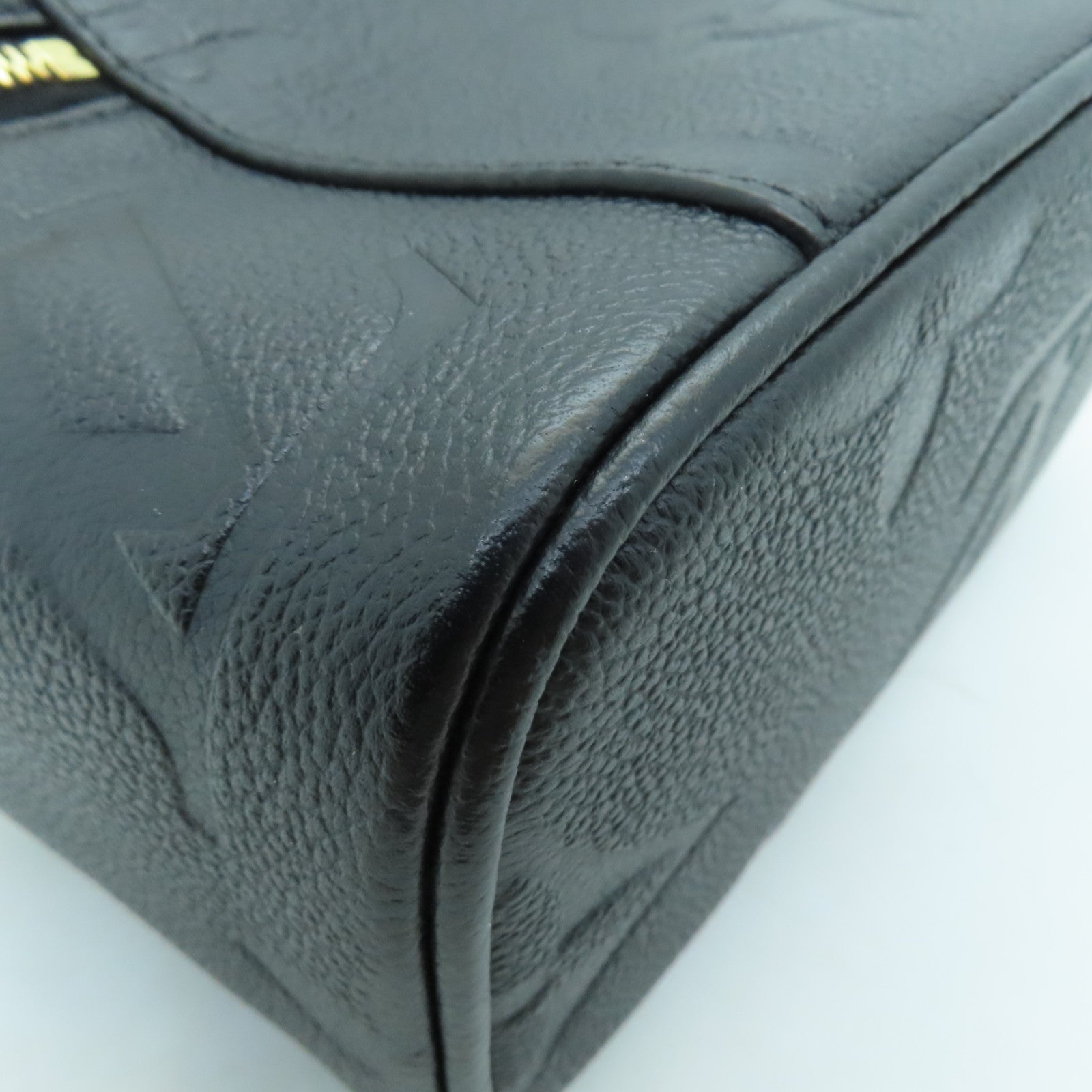 LOUIS VUITTON Monogram Empreinte Vanity PM金扣手挽肩背两用袋黑色
