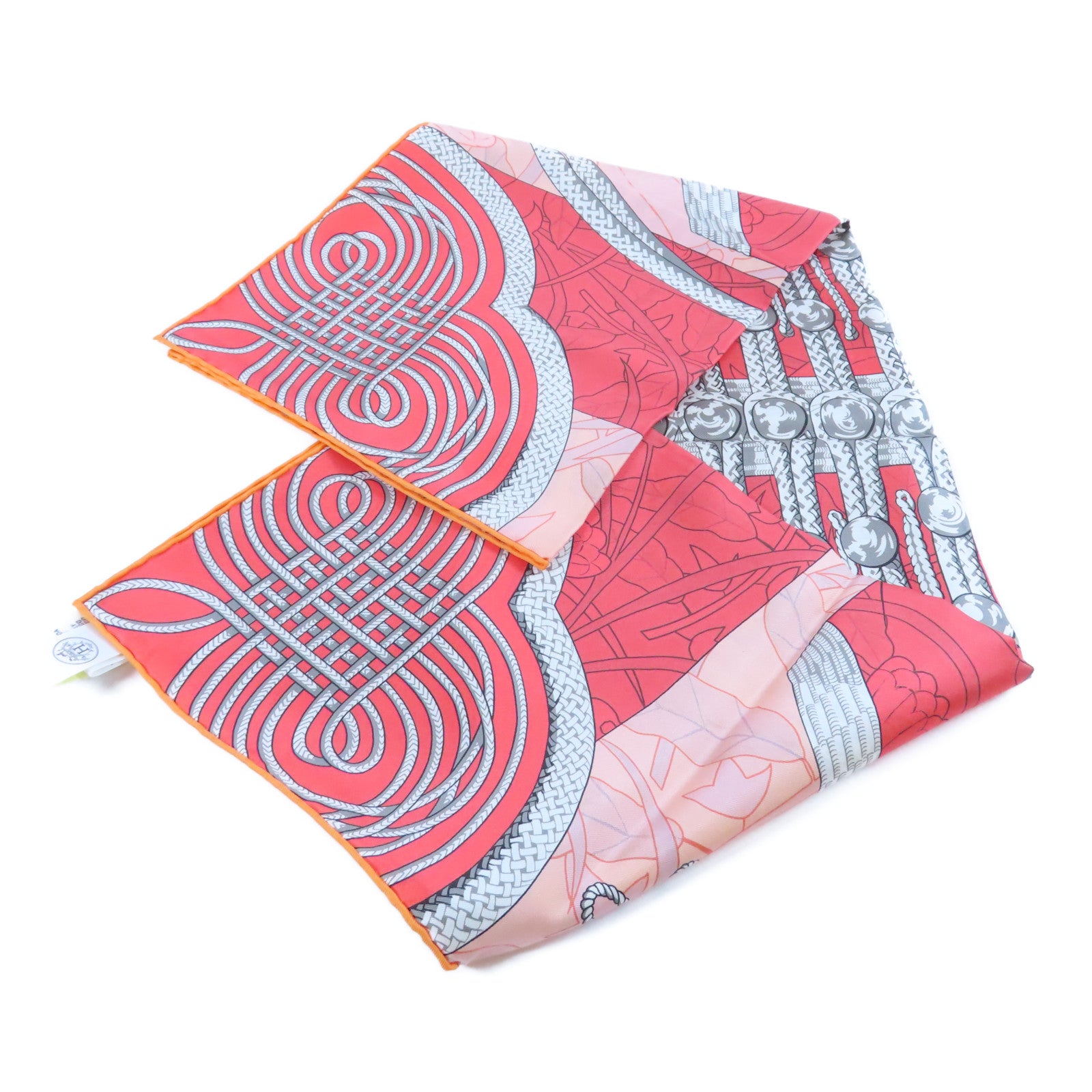 HERMES 絲質Scarf絲巾粉紅色