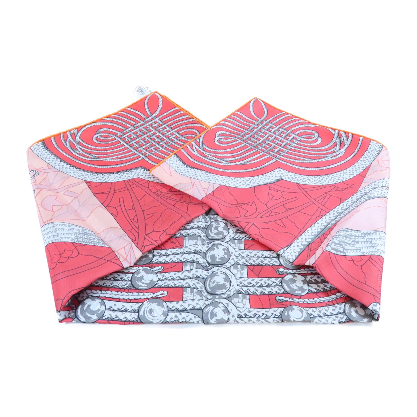 HERMES 絲質Scarf絲巾粉紅色