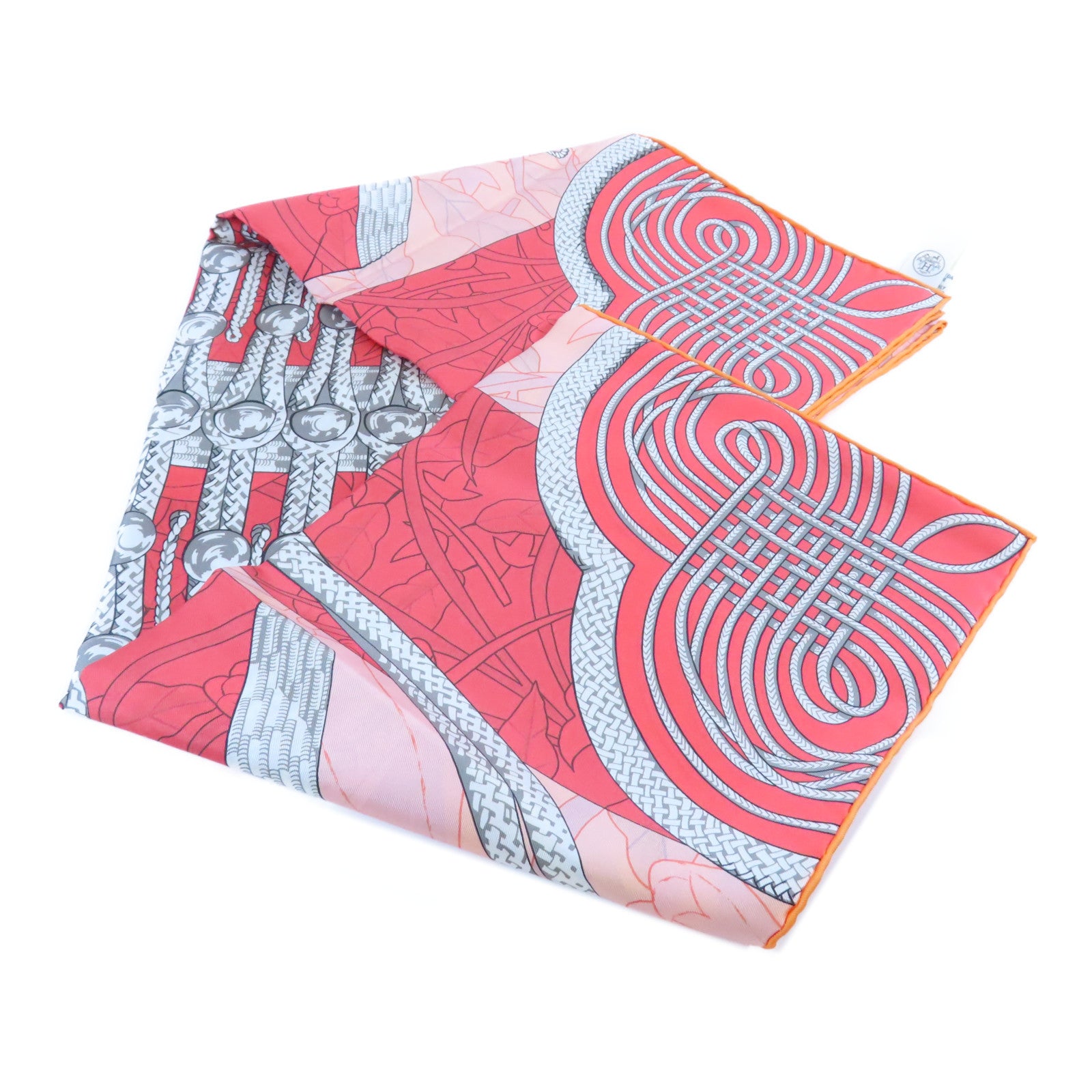 HERMES 絲質Scarf絲巾粉紅色