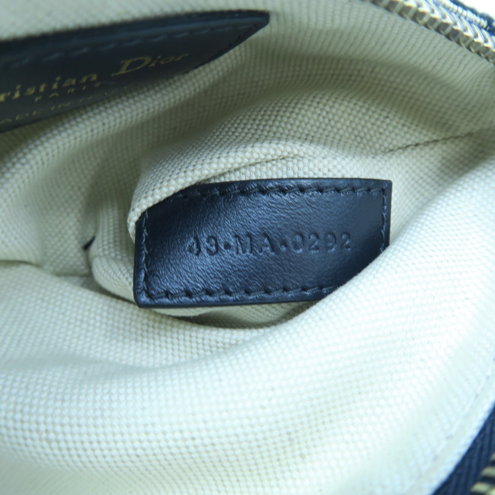 Dior Canvas Travel Kit Silver Buckle Clutch Dark Blue
