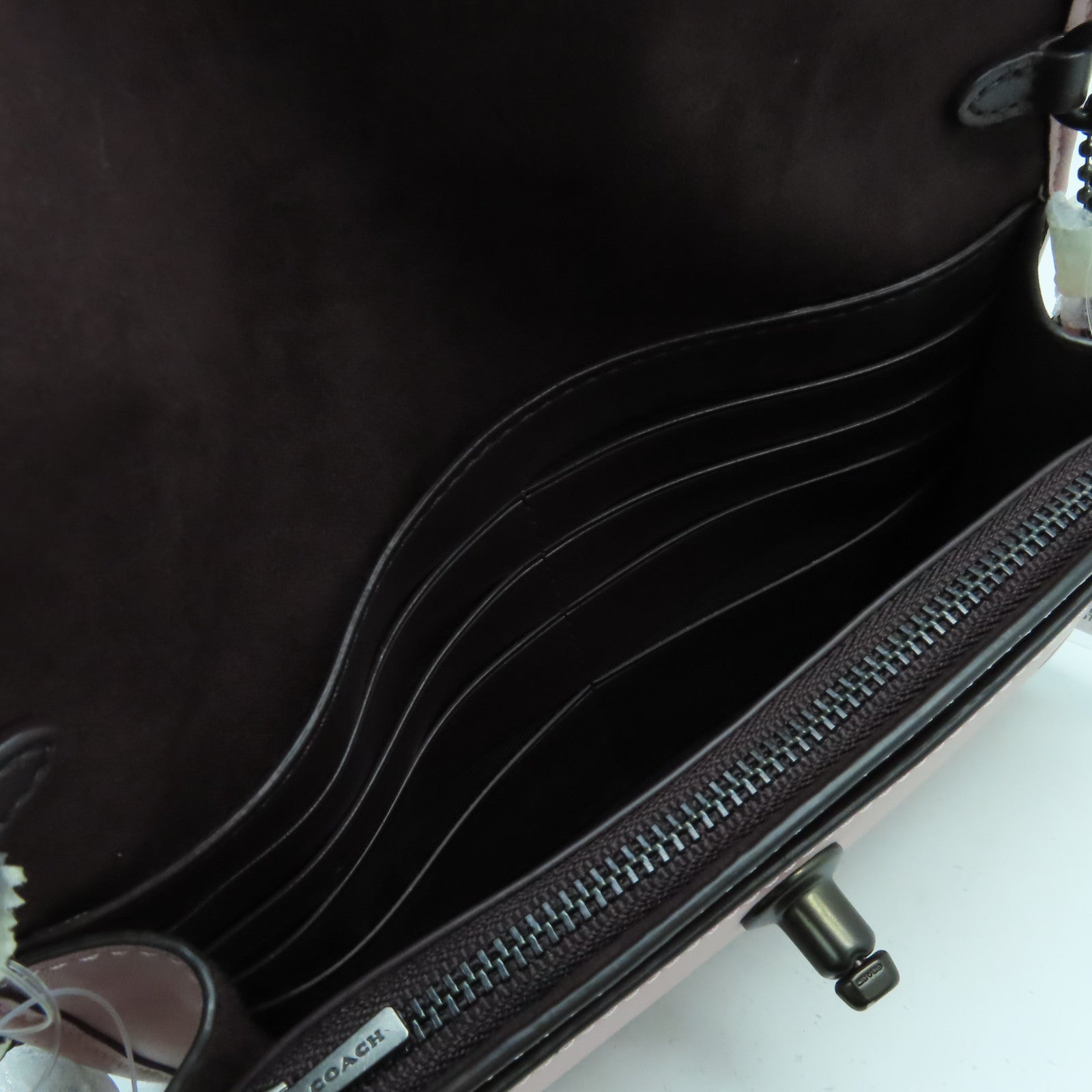 COACH 牛皮皮革Parker 18 Flower Crossbody Orchid鏈帶肩背袋粉紅色