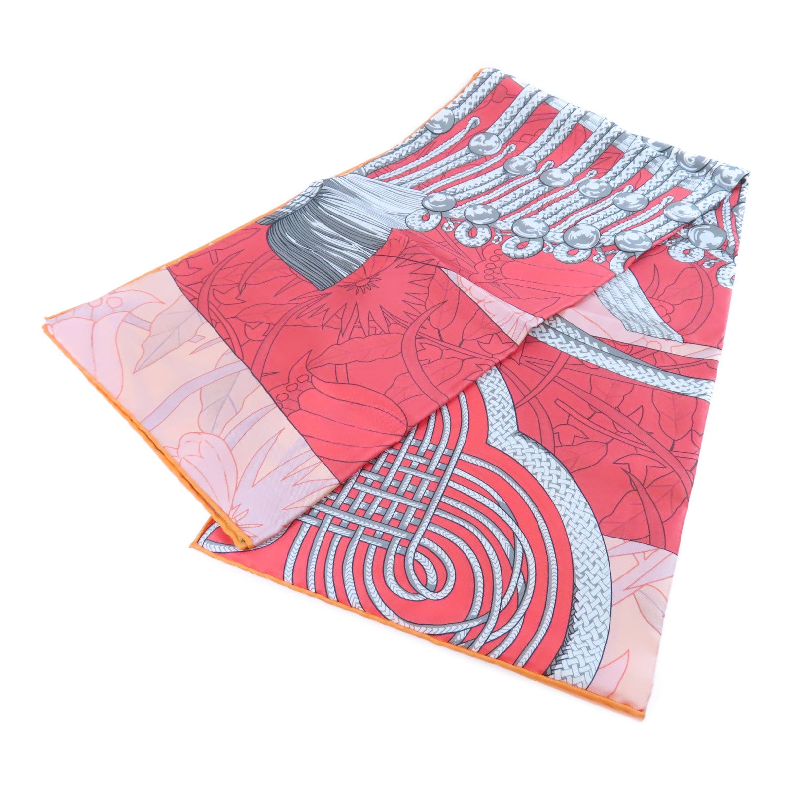 HERMES 絲質Scarf絲巾粉紅色