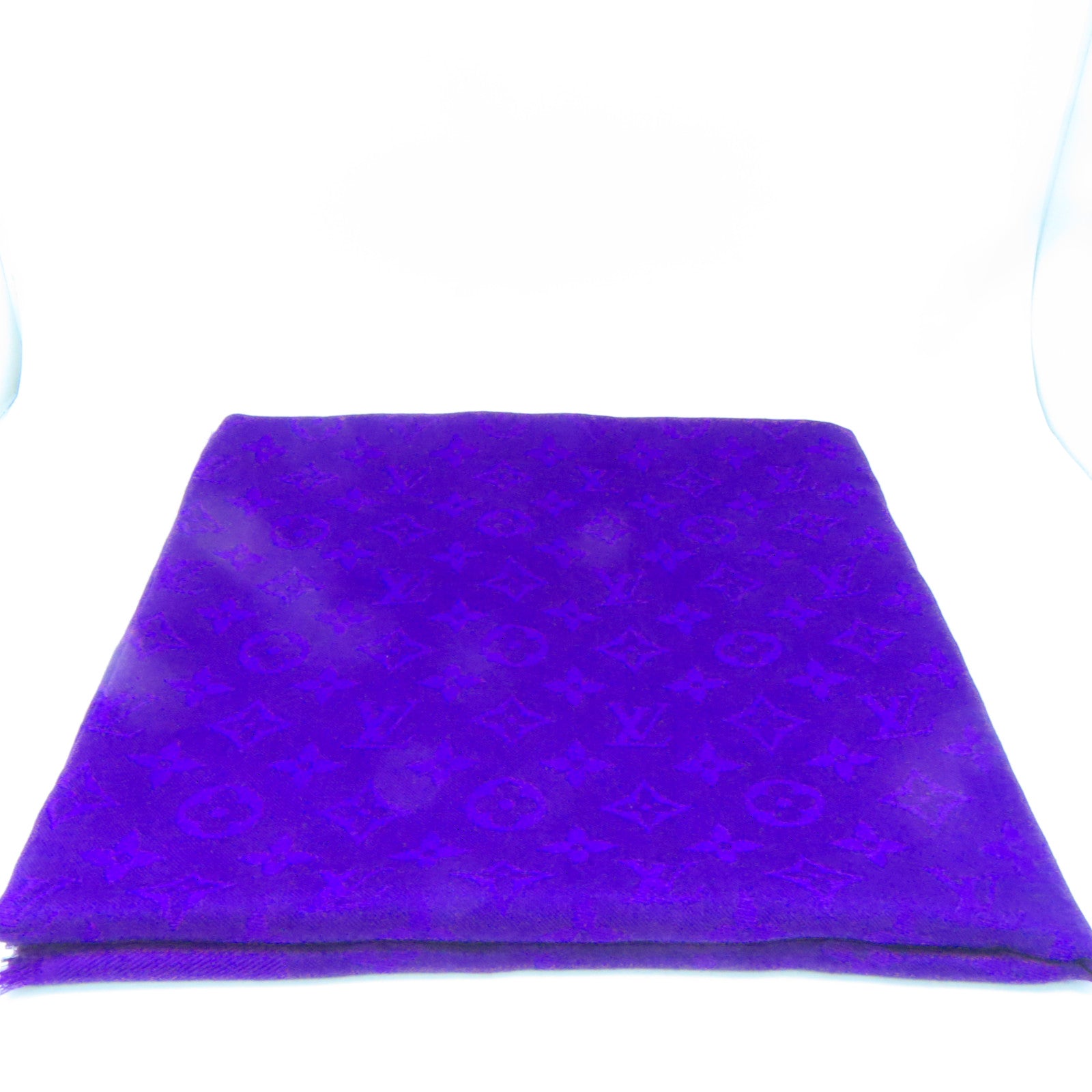 LOUIS VUITTON 絲質/羊毛Scarf絲巾紫色