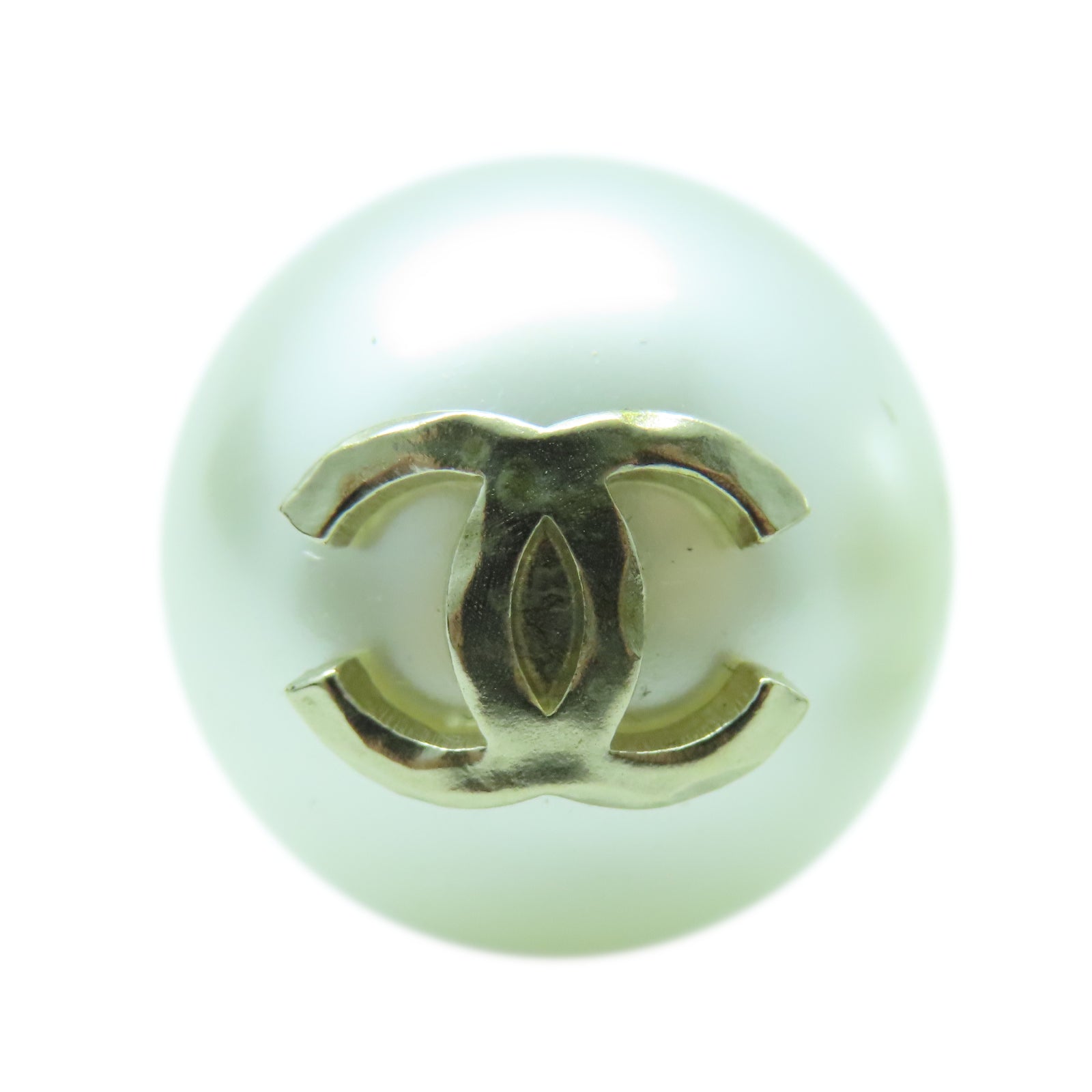CHANEL PVC Earrings耳环白色金色