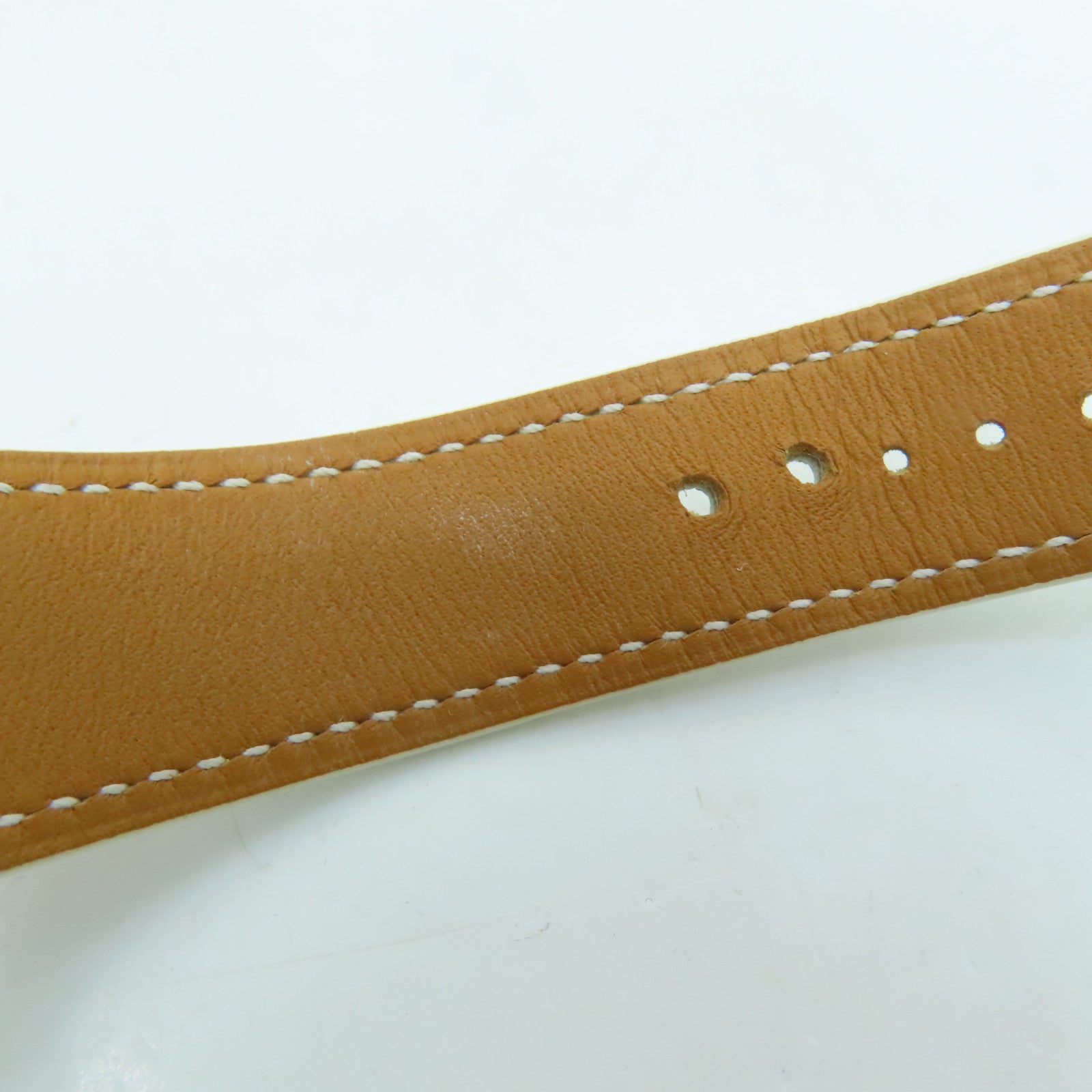 HERMES [Sharp Discount] Capecod Leather Band/Stainless Steel Watch Quartz Movement White