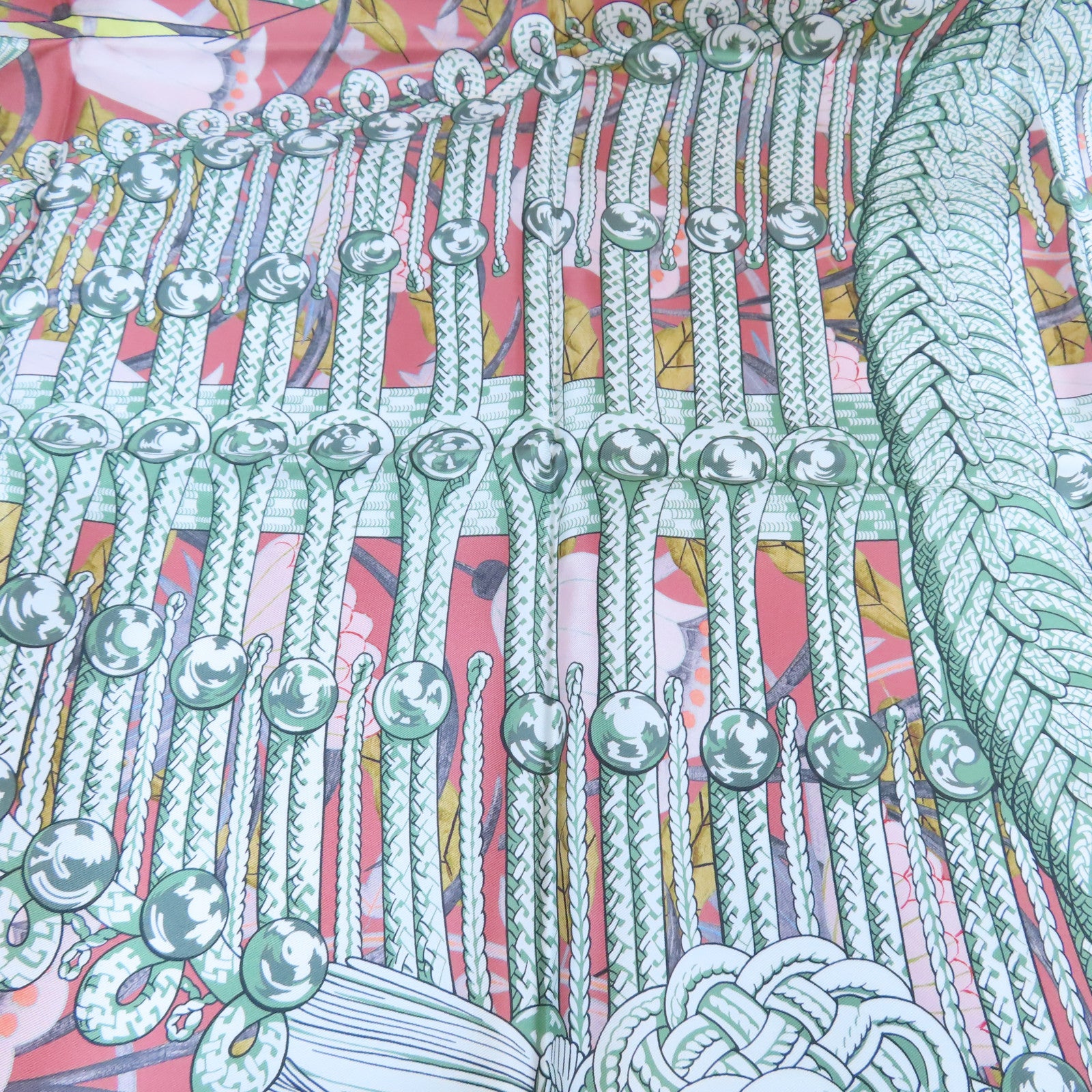 HERMES 絲質Scarf絲巾粉紅色