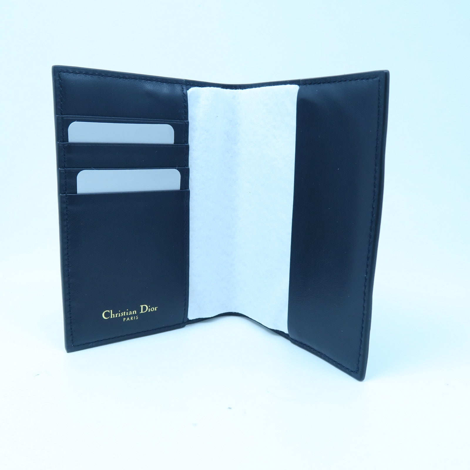 Dior Canvas Travel Kit Silver Buckle Clutch Dark Blue