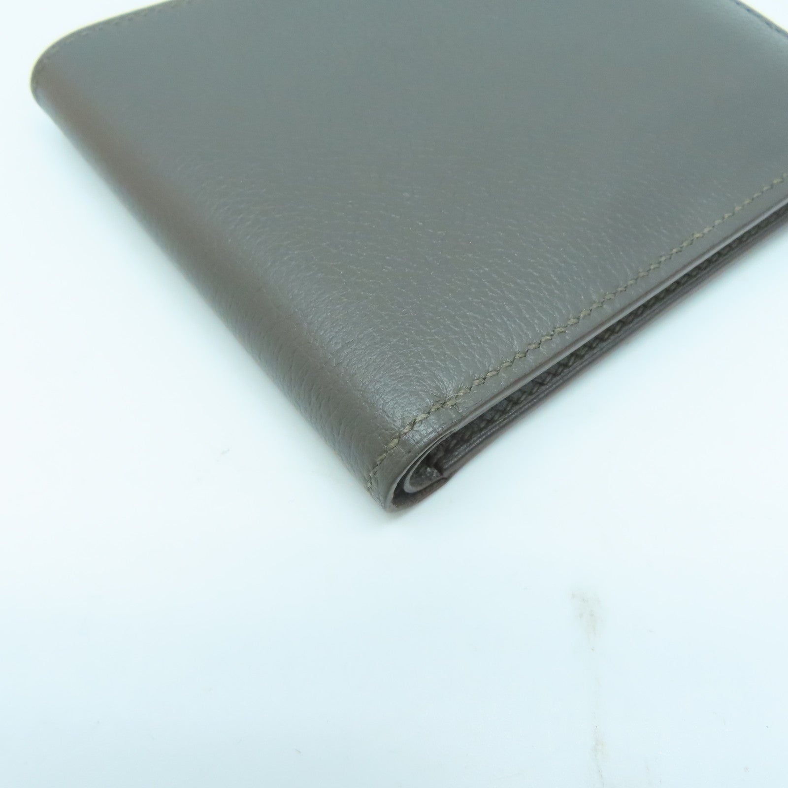 HERMES Evercolor皮革Compact Wallet錢包Etain錫器灰色