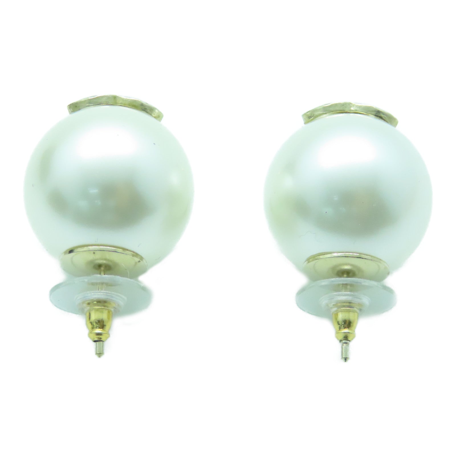 CHANEL PVC Earrings耳环白色金色
