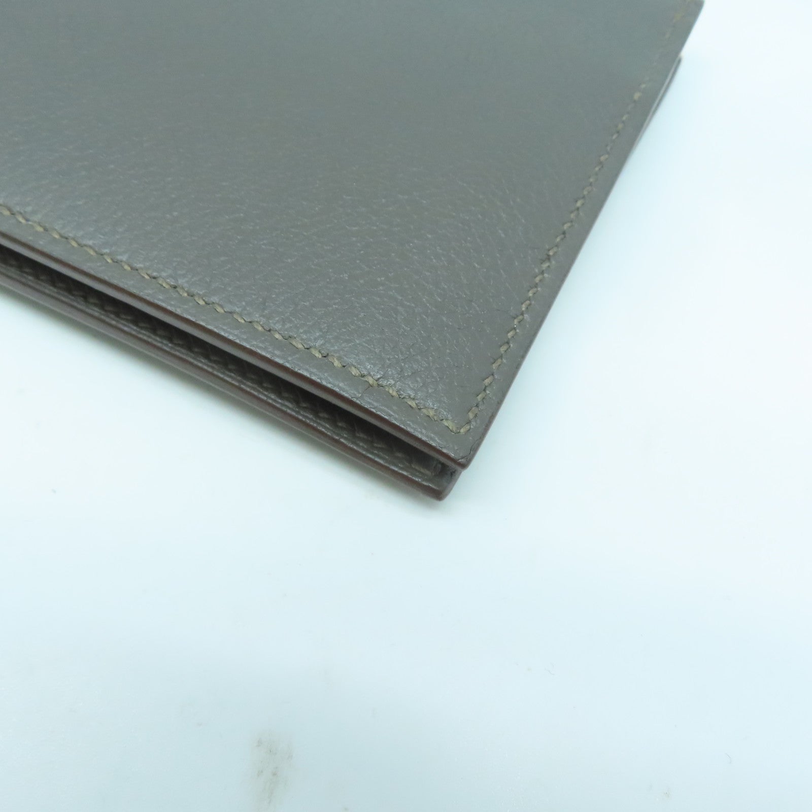 HERMES Evercolor皮革Compact Wallet錢包Etain錫器灰色
