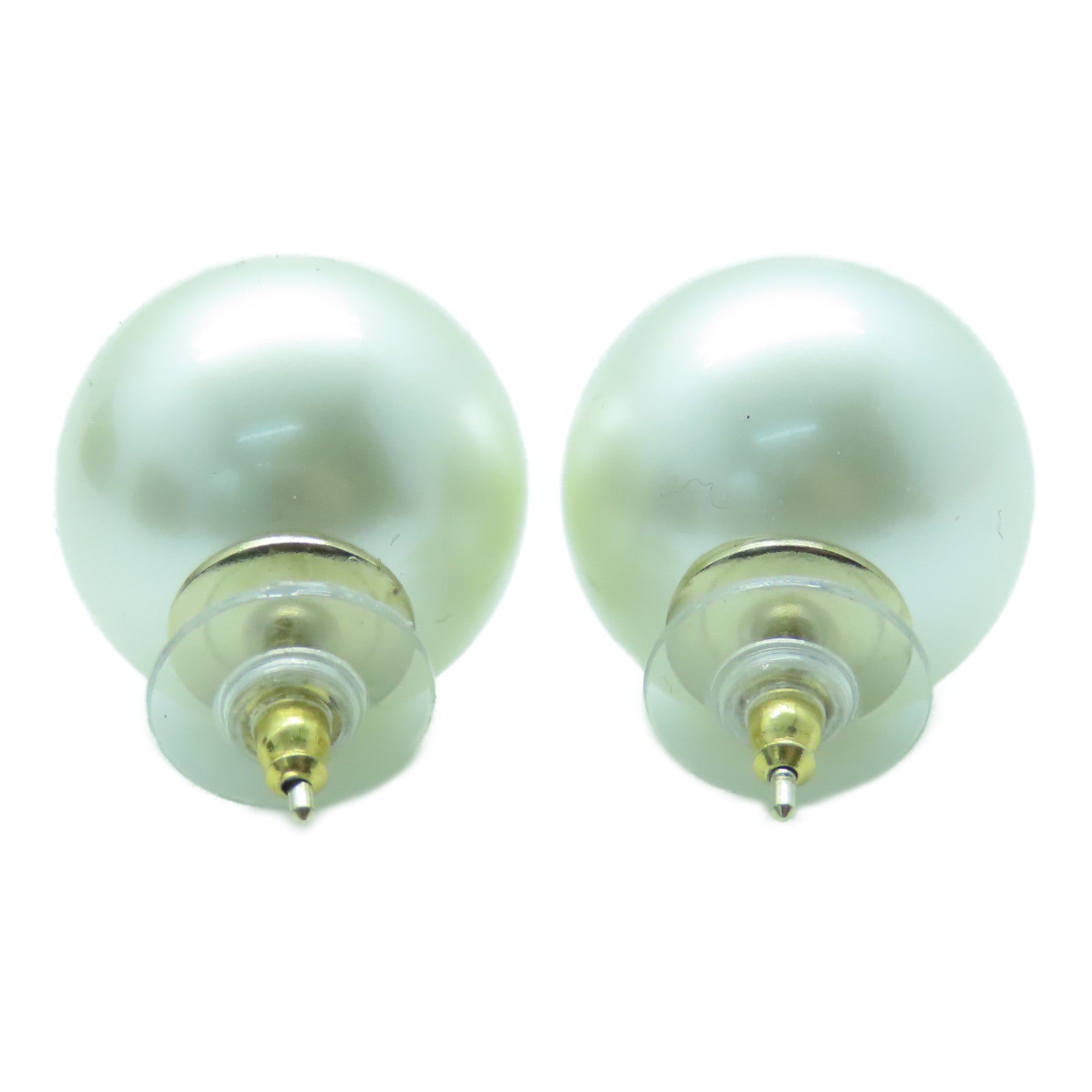 CHANEL PVC Earrings耳环白色金色