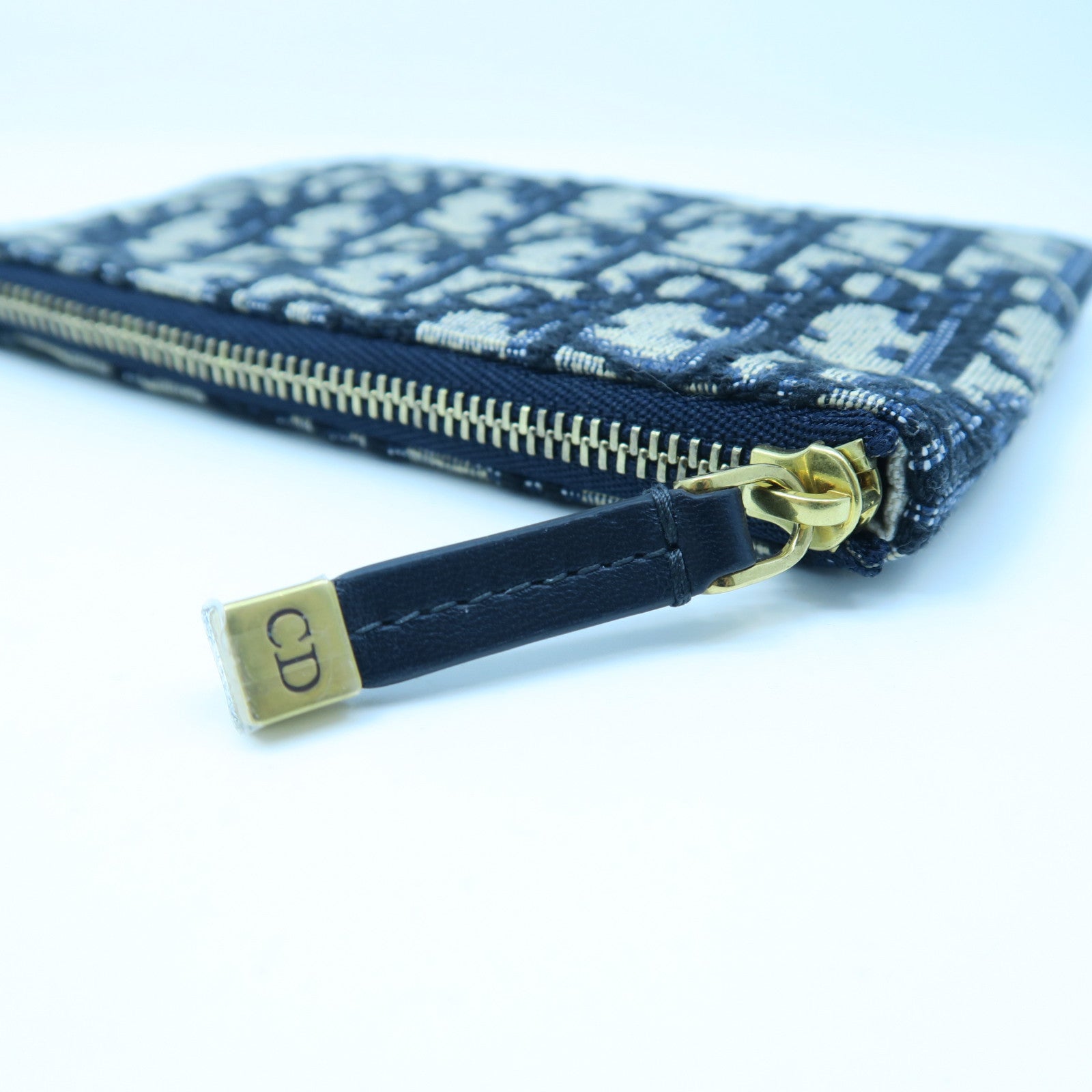 Dior Canvas Travel Kit Silver Buckle Clutch Dark Blue