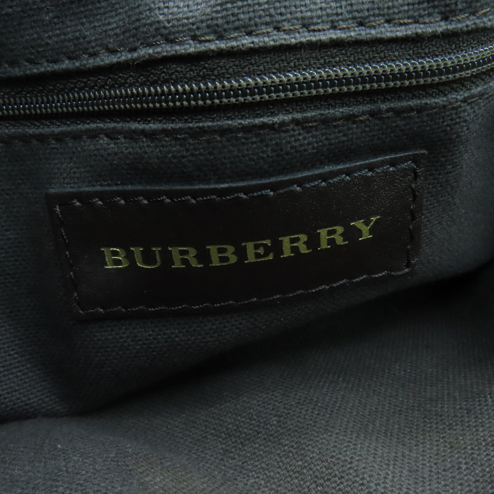 BURBERRY 塗層帆布2Way Shoulder金扣手挽肩背兩用袋啡色