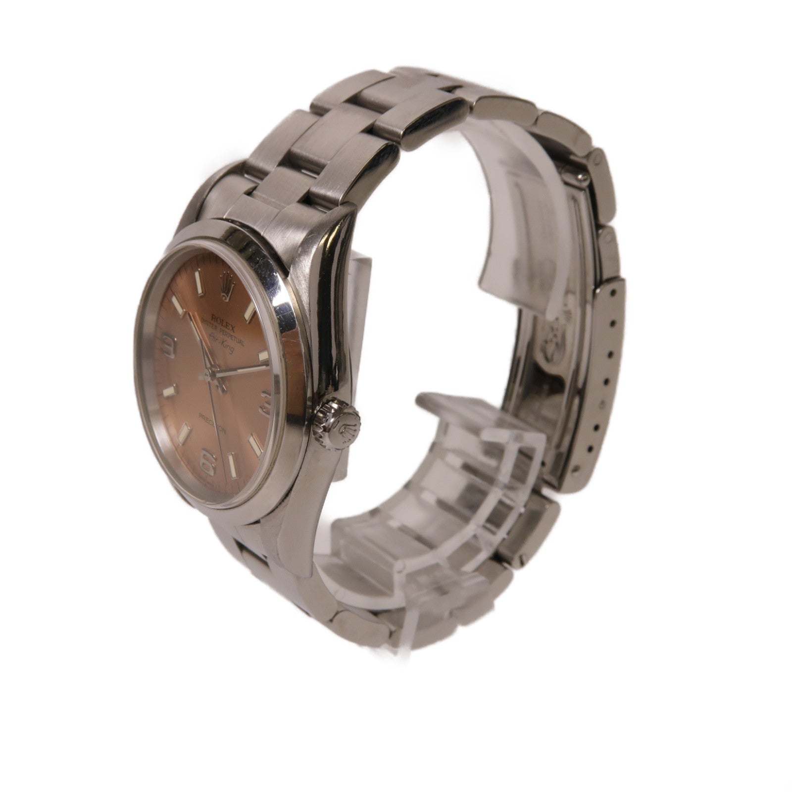 ROLEX Air King不鏽鋼手錶自動機芯粉紅色