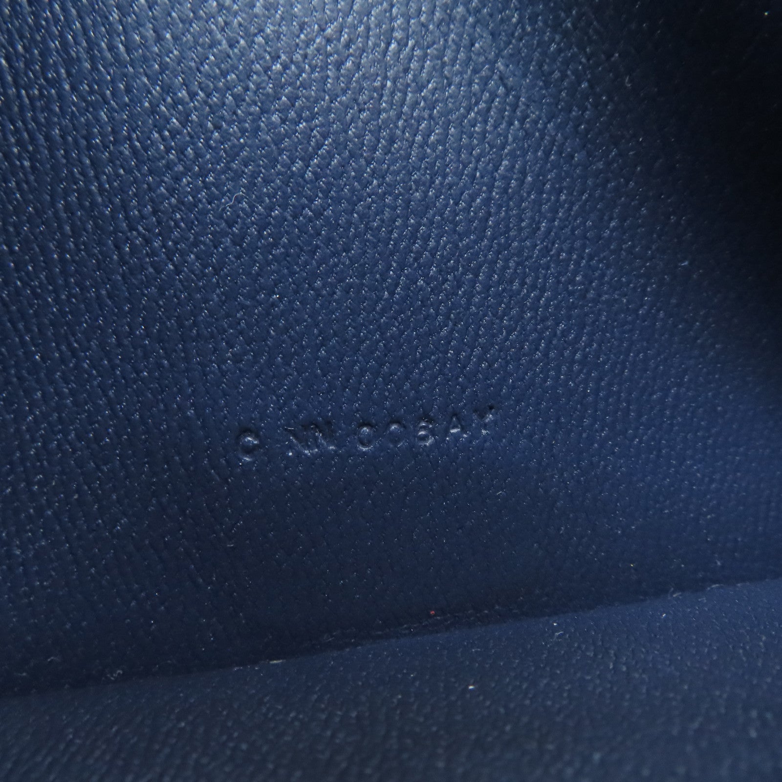 HERMES [Sharp Discount] Alligator Leather Bearn Long Wallet Gold Buckle Long Wallet Marine/Dark Blue