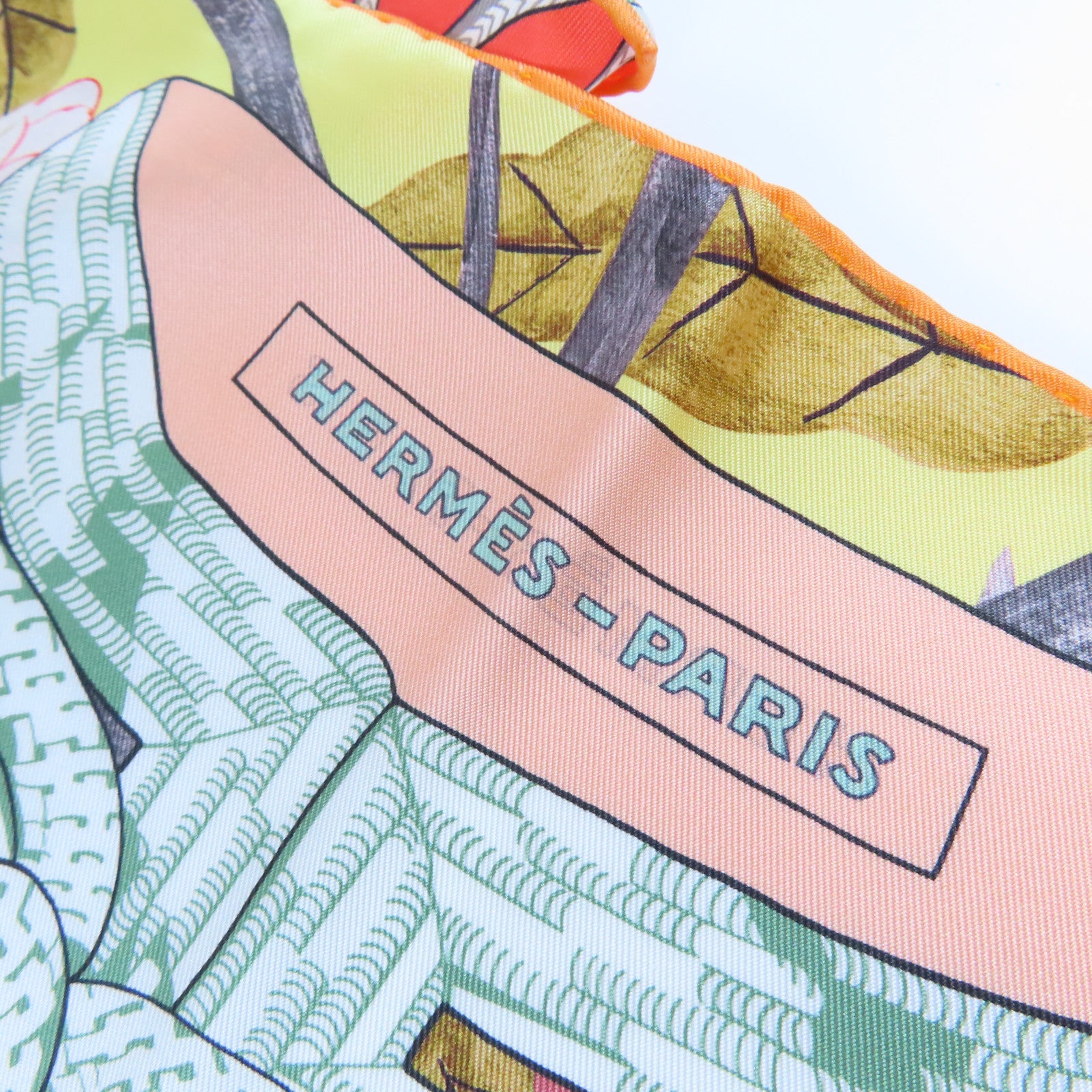 HERMES 絲質Scarf絲巾粉紅色