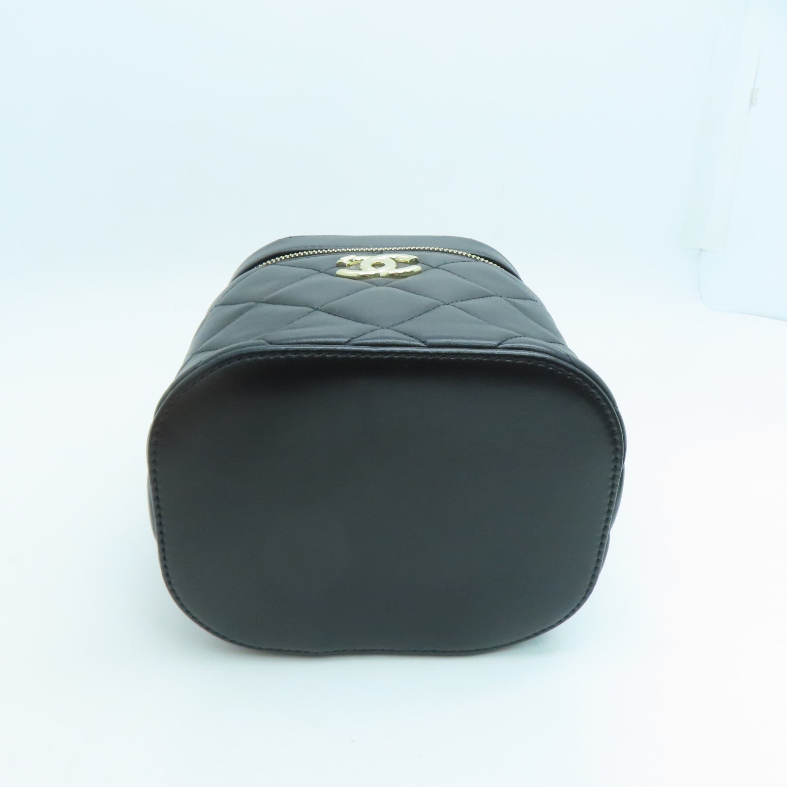 CHANEL 菱格牛皮皮革2way Shoulder Bag金扣手挽肩背两用袋黑色