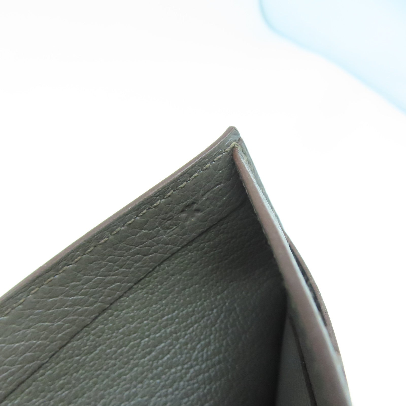 HERMES Evercolor皮革Compact Wallet錢包Etain錫器灰色