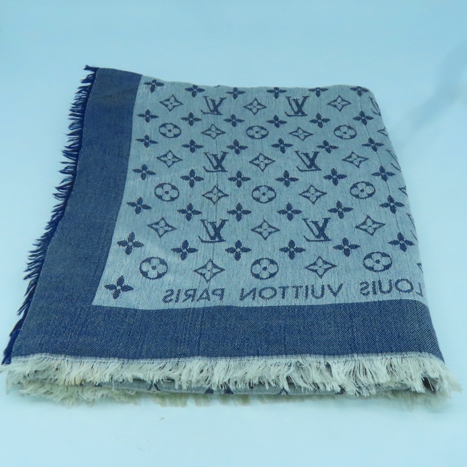 LOUIS VUITTON 丝质/羊毛Scarf丝巾蓝色